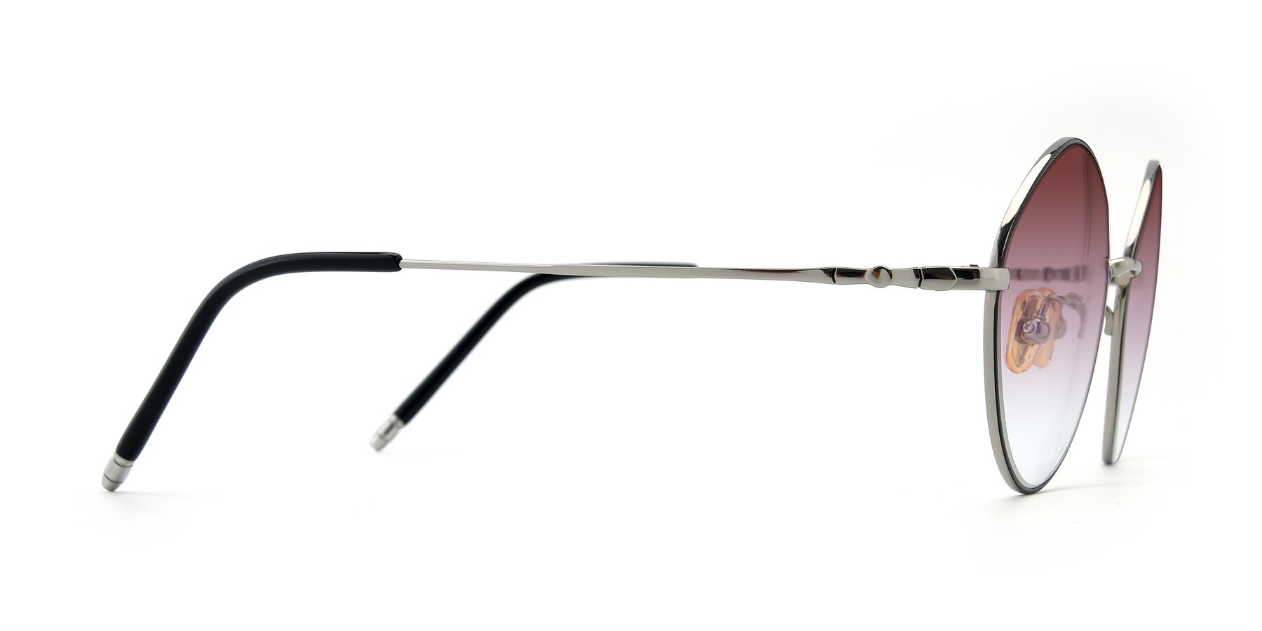 Side of 90029 in Black-Silver with Garnet Gradient Lenses