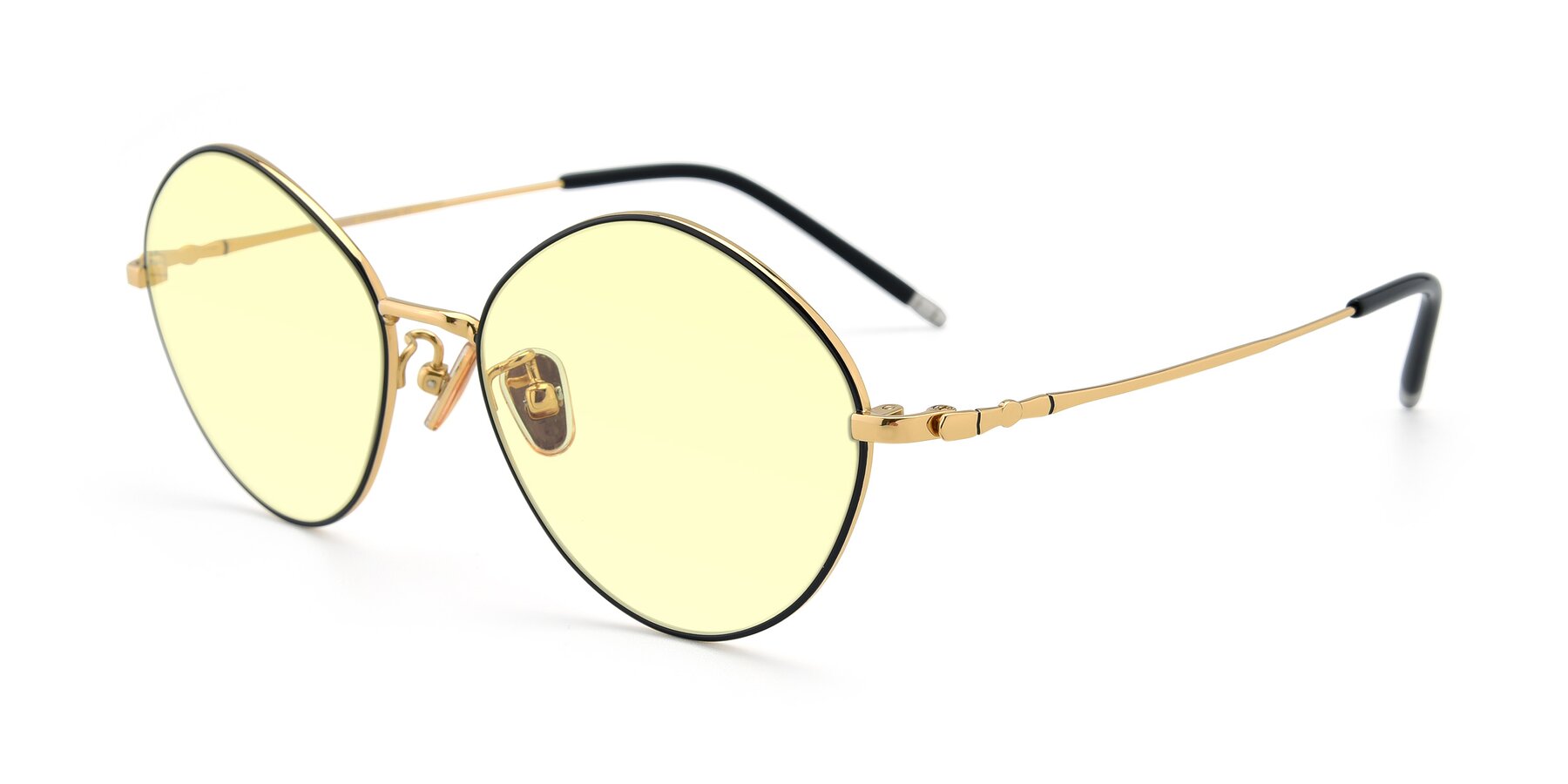 Angle of 90029 in Black-Gold with Light Yellow Tinted Lenses