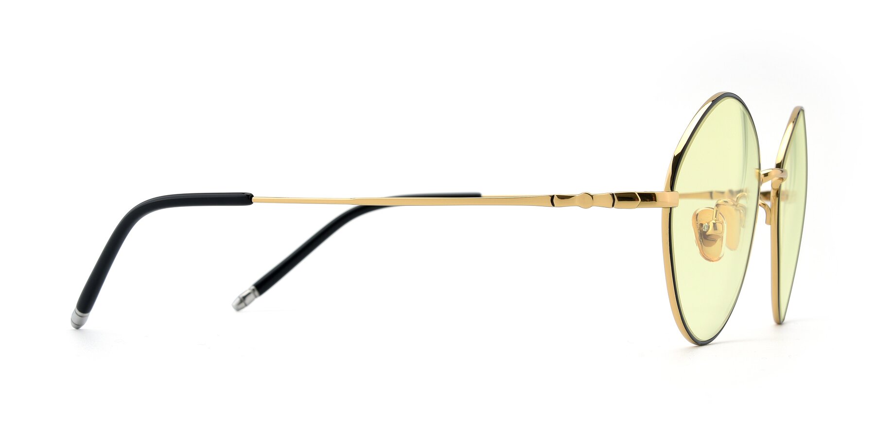 Side of 90029 in Black-Gold with Light Yellow Tinted Lenses