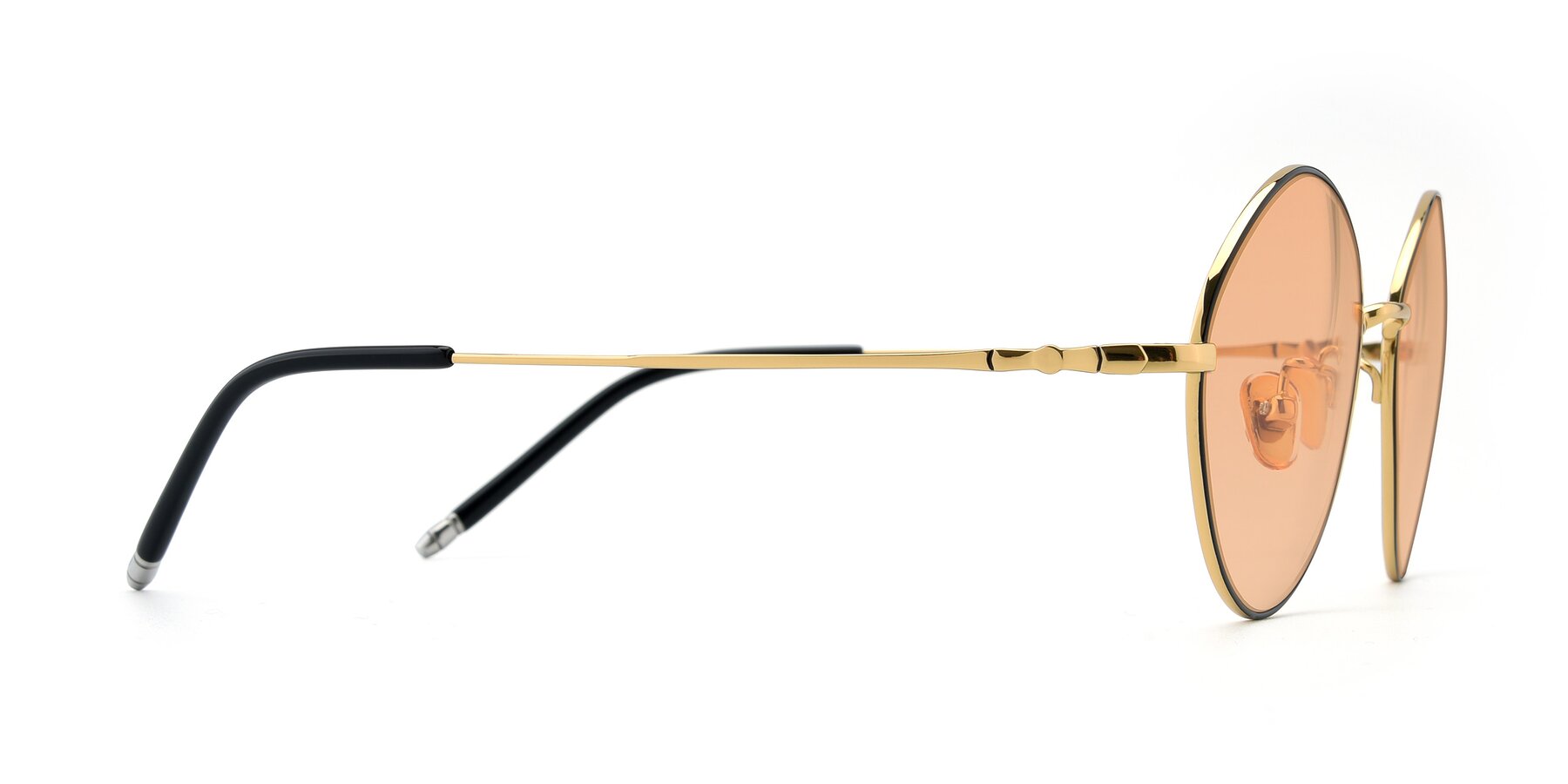 Side of 90029 in Black-Gold with Light Orange Tinted Lenses