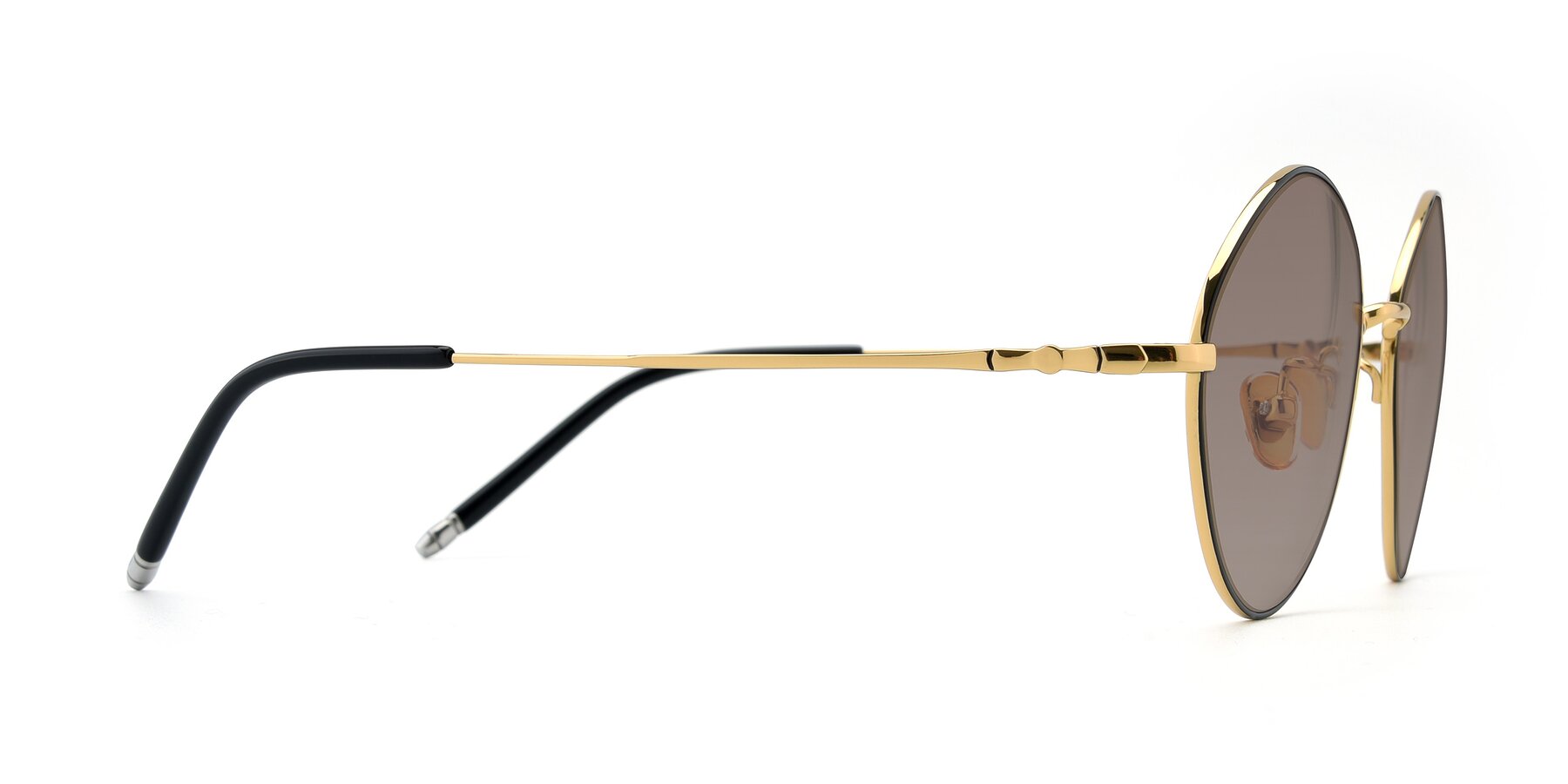 Side of 90029 in Black-Gold with Medium Brown Tinted Lenses