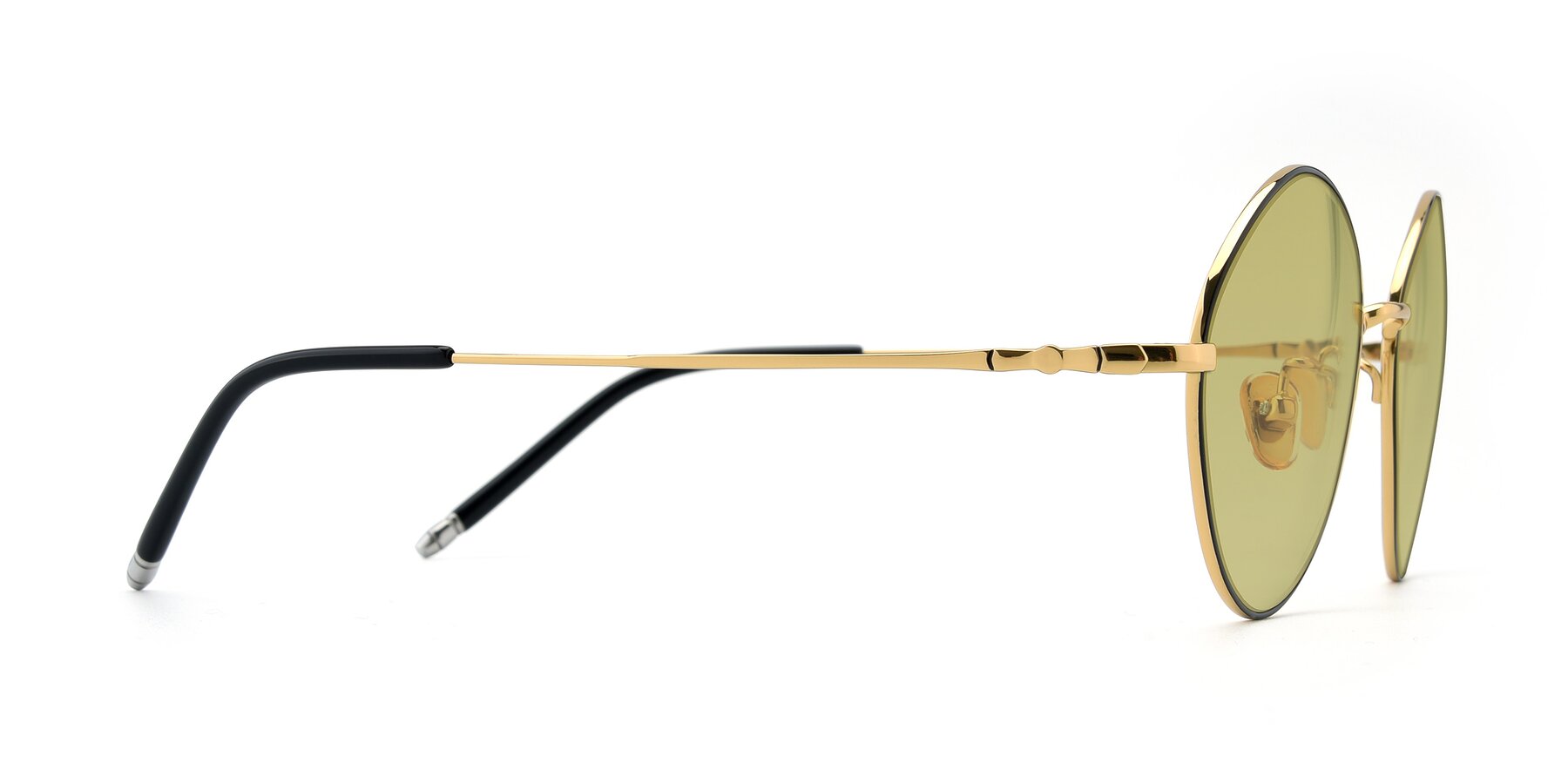 Side of 90029 in Black-Gold with Medium Champagne Tinted Lenses