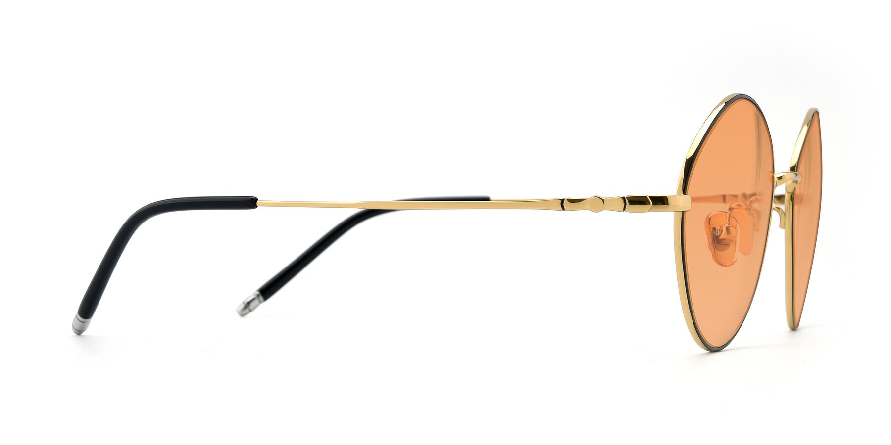 Side of 90029 in Black-Gold with Medium Orange Tinted Lenses