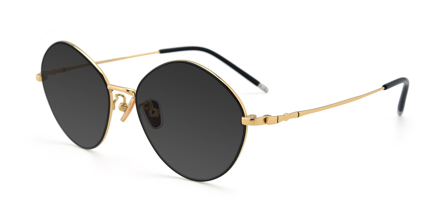 Angle of 90029 in Black-Gold with Gray Tinted Lenses
