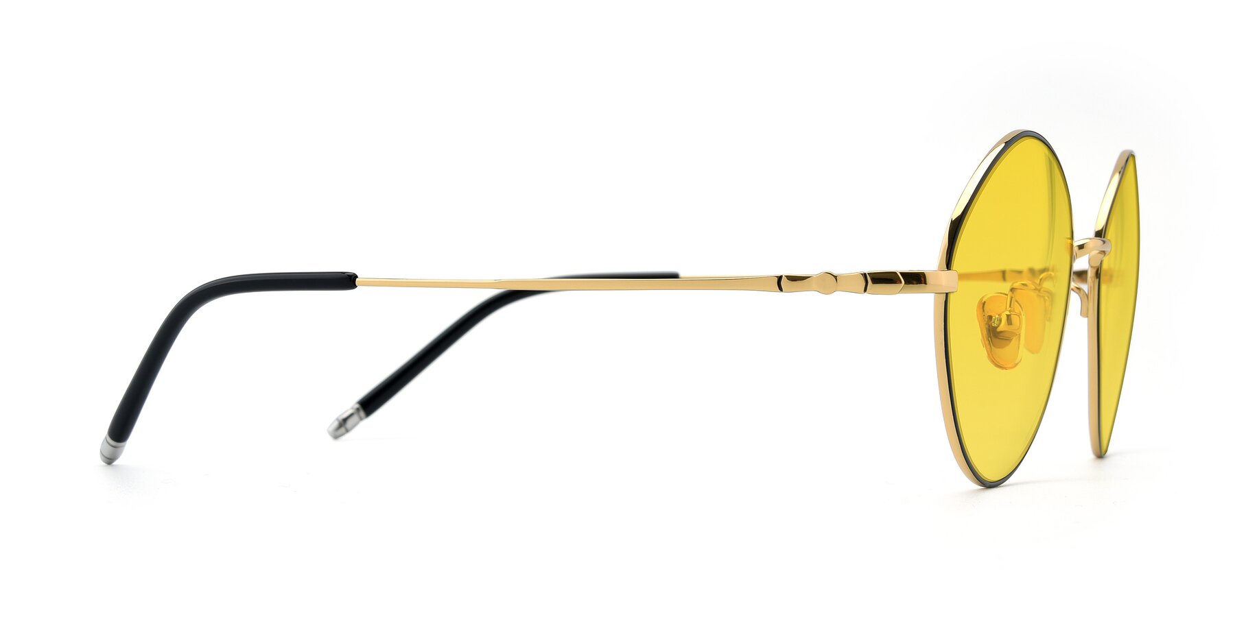 Side of 90029 in Black-Gold with Yellow Tinted Lenses