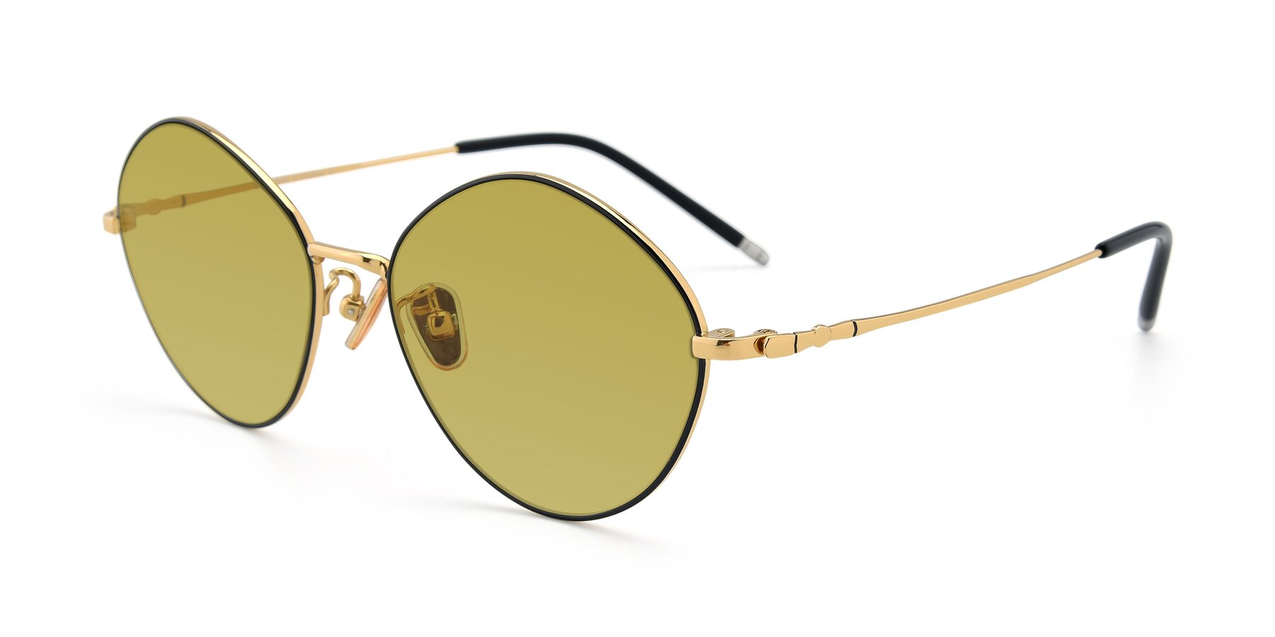 Angle of 90029 in Black-Gold with Champagne Tinted Lenses