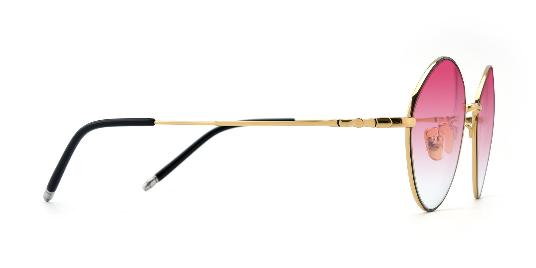 Side of 90029 in Black-Gold with Pink Gradient Lenses