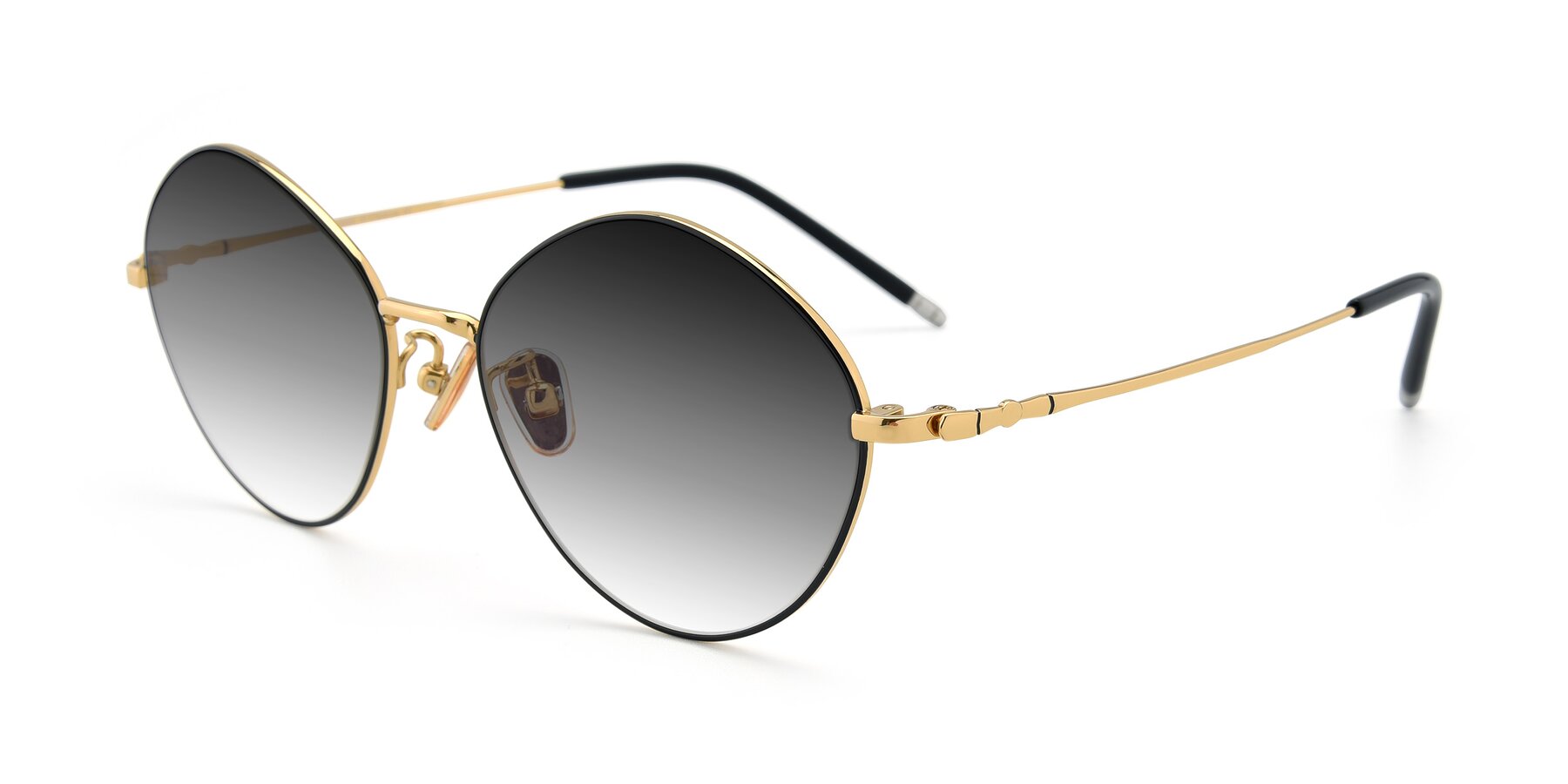 Angle of 90029 in Black-Gold with Gray Gradient Lenses