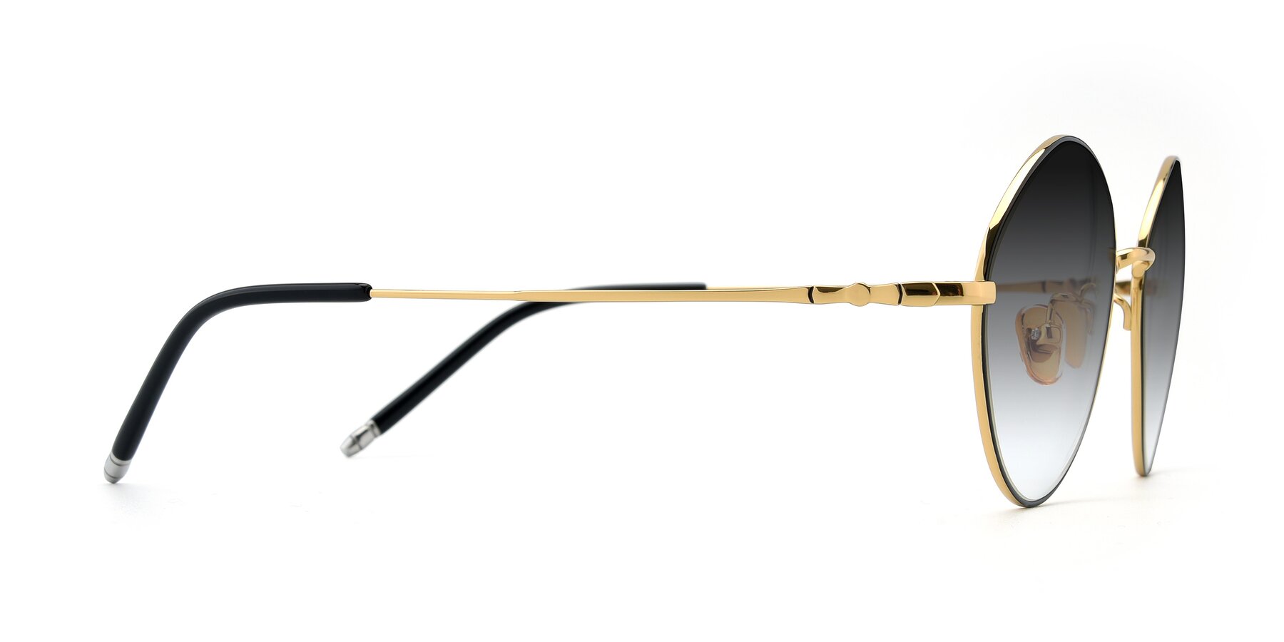 Side of 90029 in Black-Gold with Gray Gradient Lenses