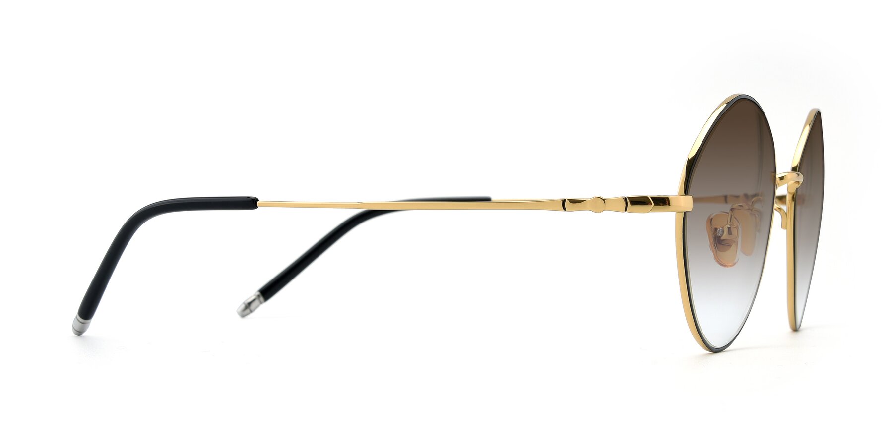 Side of 90029 in Black-Gold with Brown Gradient Lenses