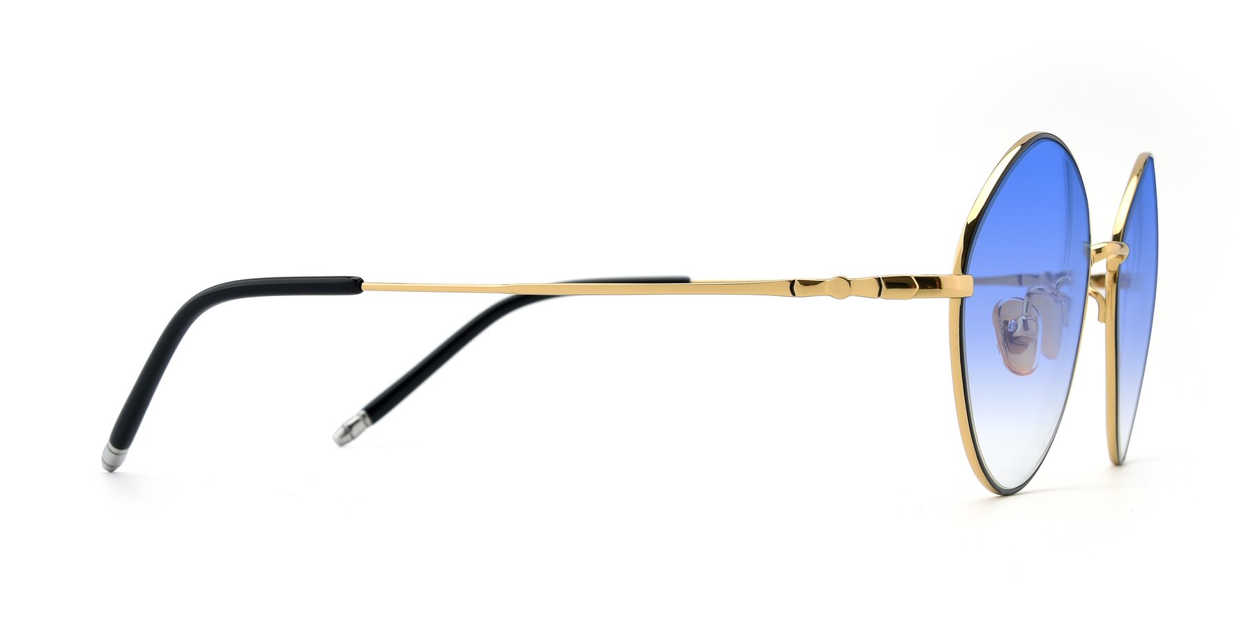 Side of 90029 in Black-Gold with Blue Gradient Lenses