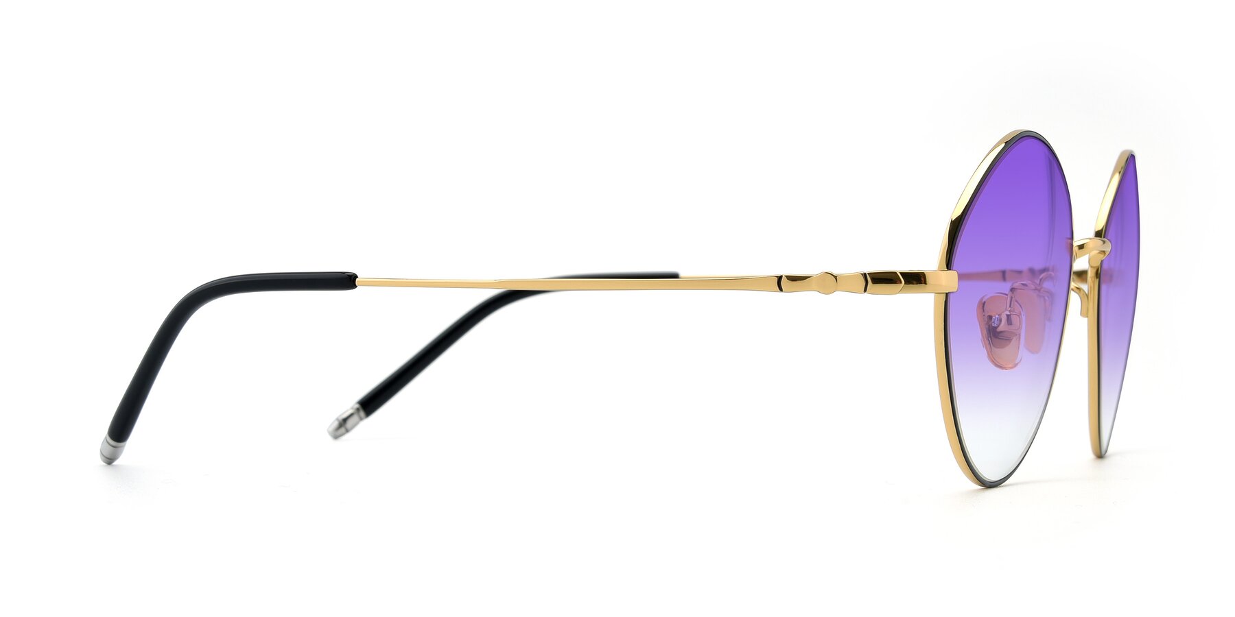 Side of 90029 in Black-Gold with Purple Gradient Lenses