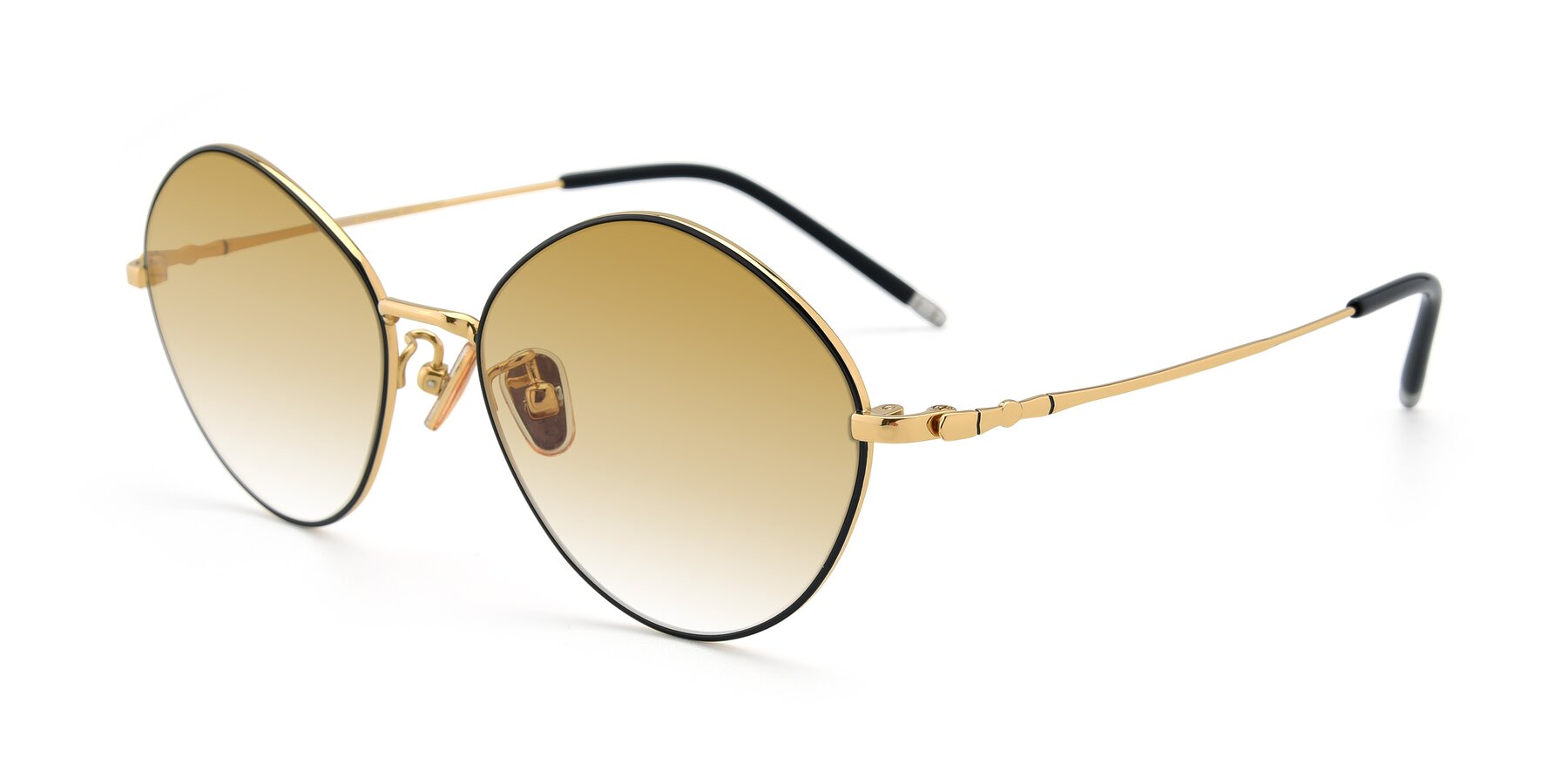 Angle of 90029 in Black-Gold with Champagne Gradient Lenses