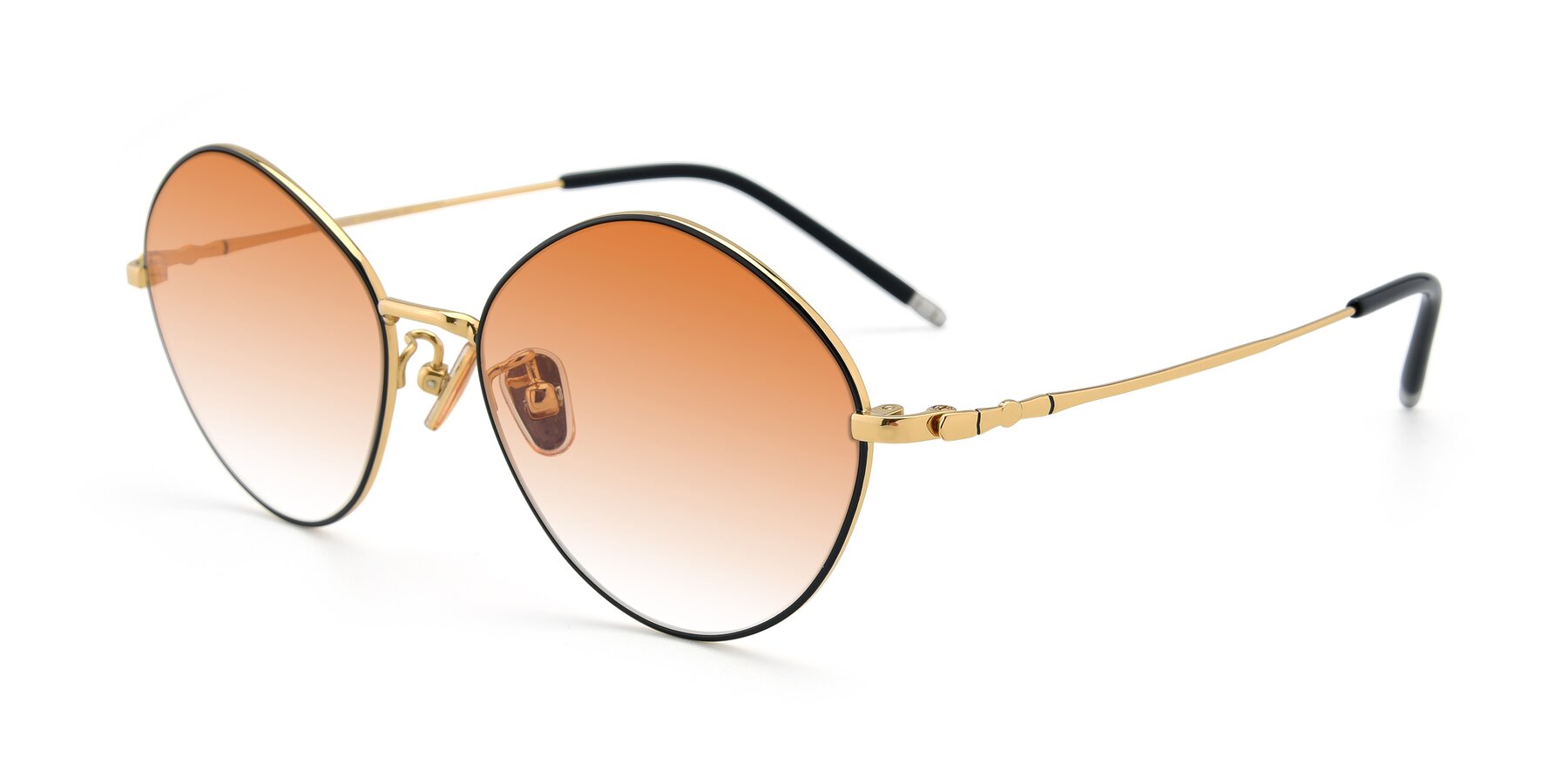 Angle of 90029 in Black-Gold with Orange Gradient Lenses