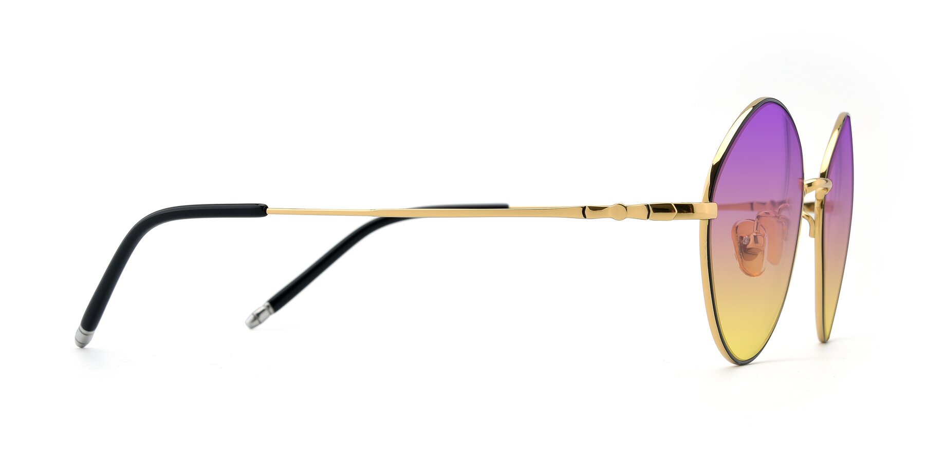 Side of 90029 in Black-Gold with Purple / Yellow Gradient Lenses