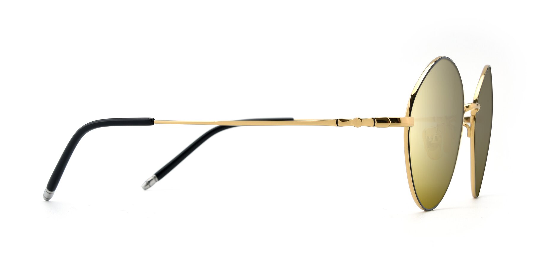 Side of 90029 in Black-Gold with Gold Mirrored Lenses