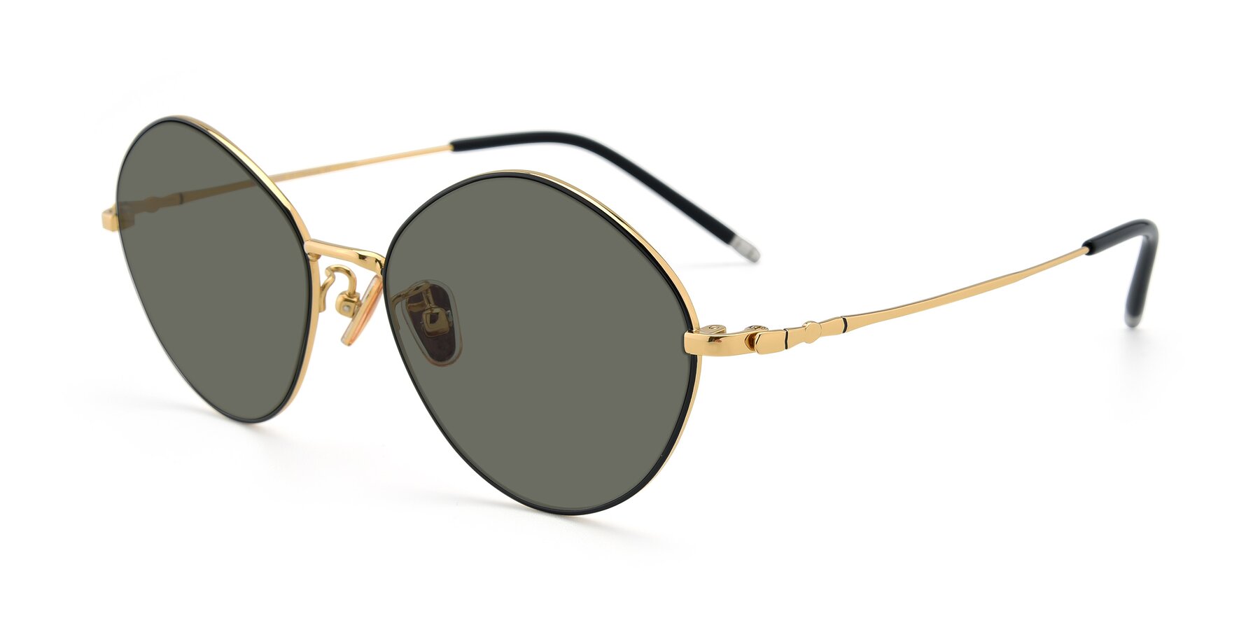 Angle of 90029 in Black-Gold with Gray Polarized Lenses