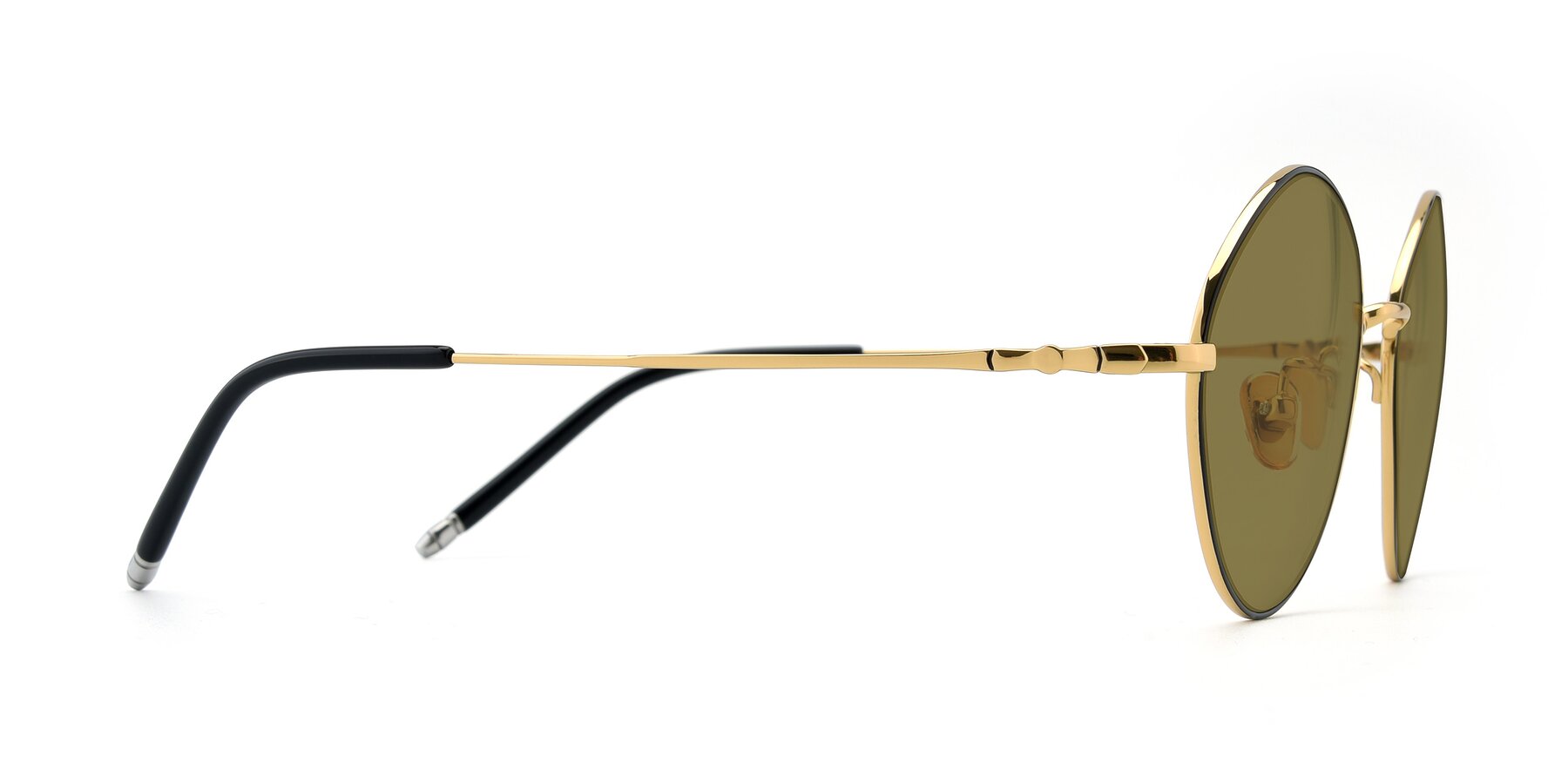 Side of 90029 in Black-Gold with Brown Polarized Lenses