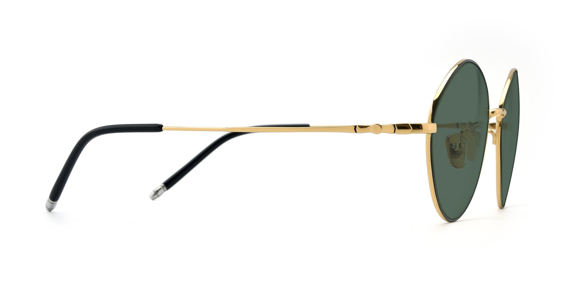 Side of 90029 in Black-Gold with Green Polarized Lenses