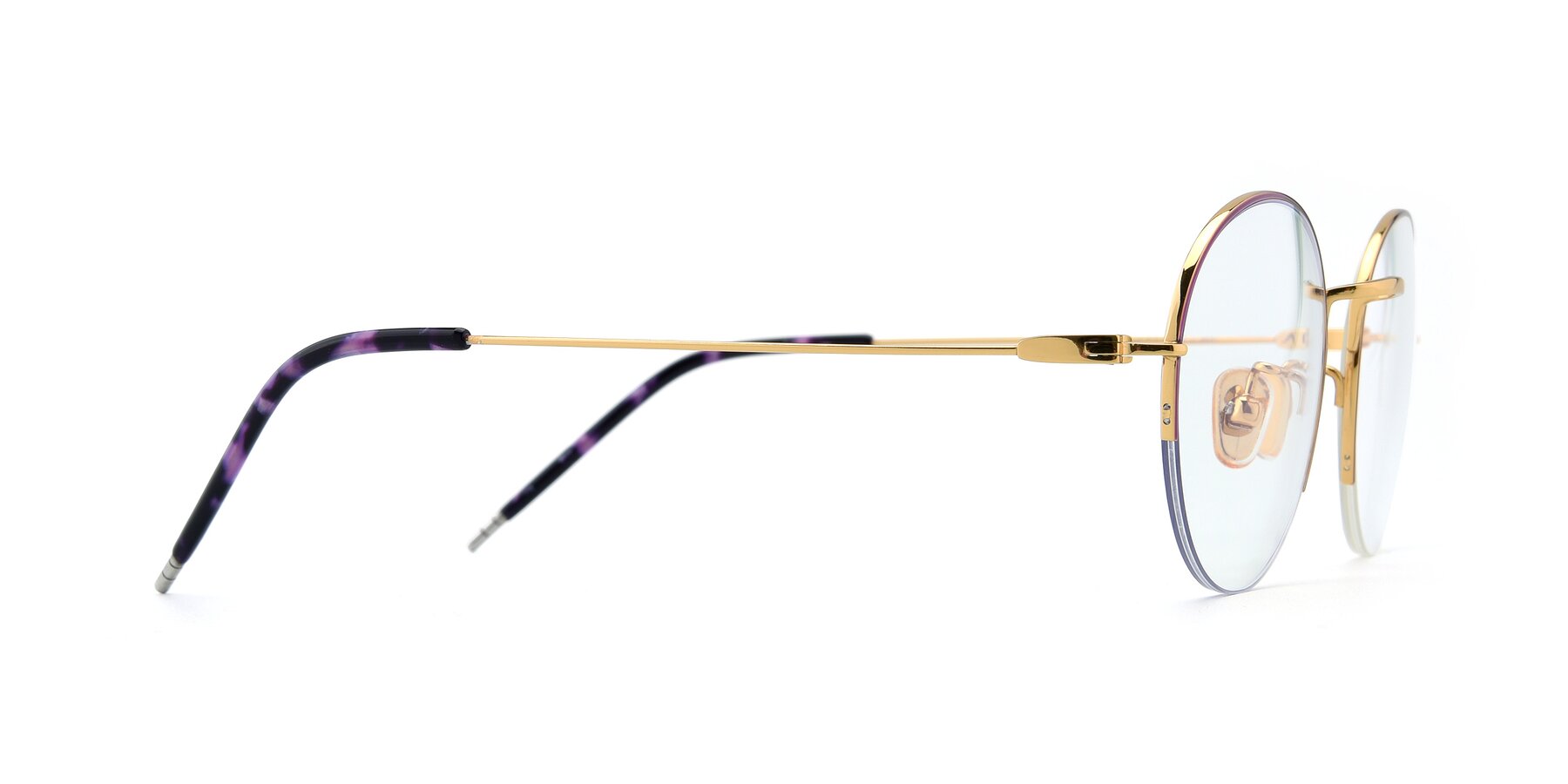 Side of 80039 in Red-Gold with Clear Eyeglass Lenses