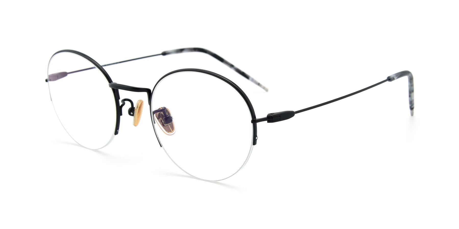Angle of 80039 in Black with Clear Reading Eyeglass Lenses