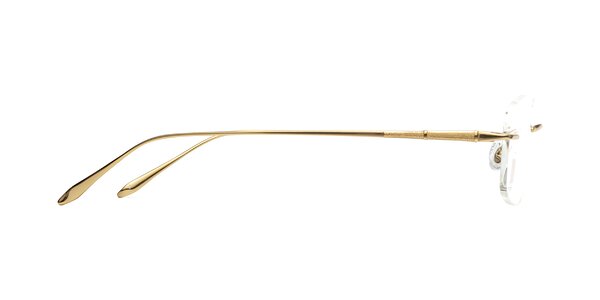 Gold Classic Rectangle Rimless Eyeglasses - Smart