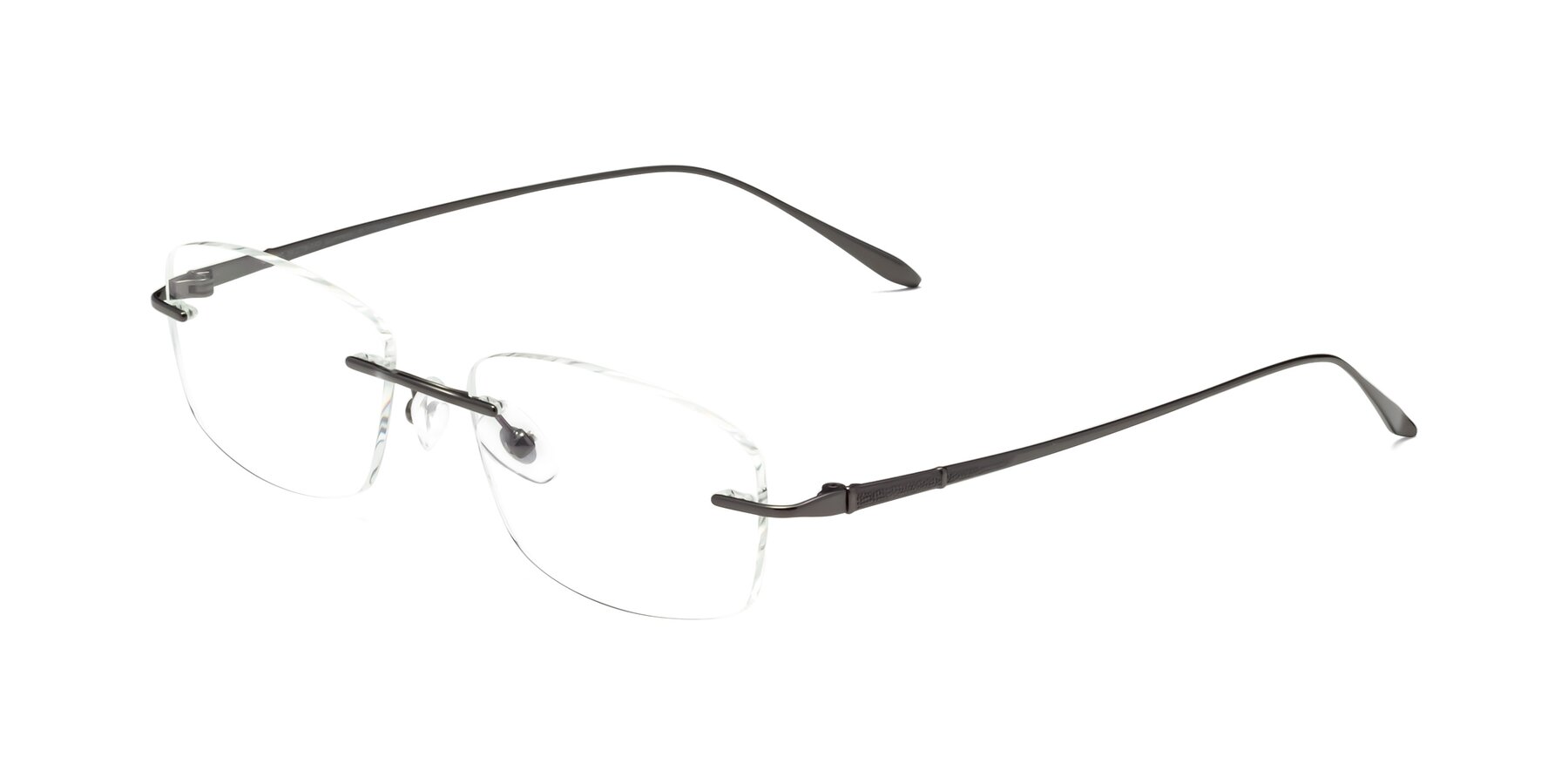 Angle of Smart in Gunmetal with Clear Eyeglass Lenses