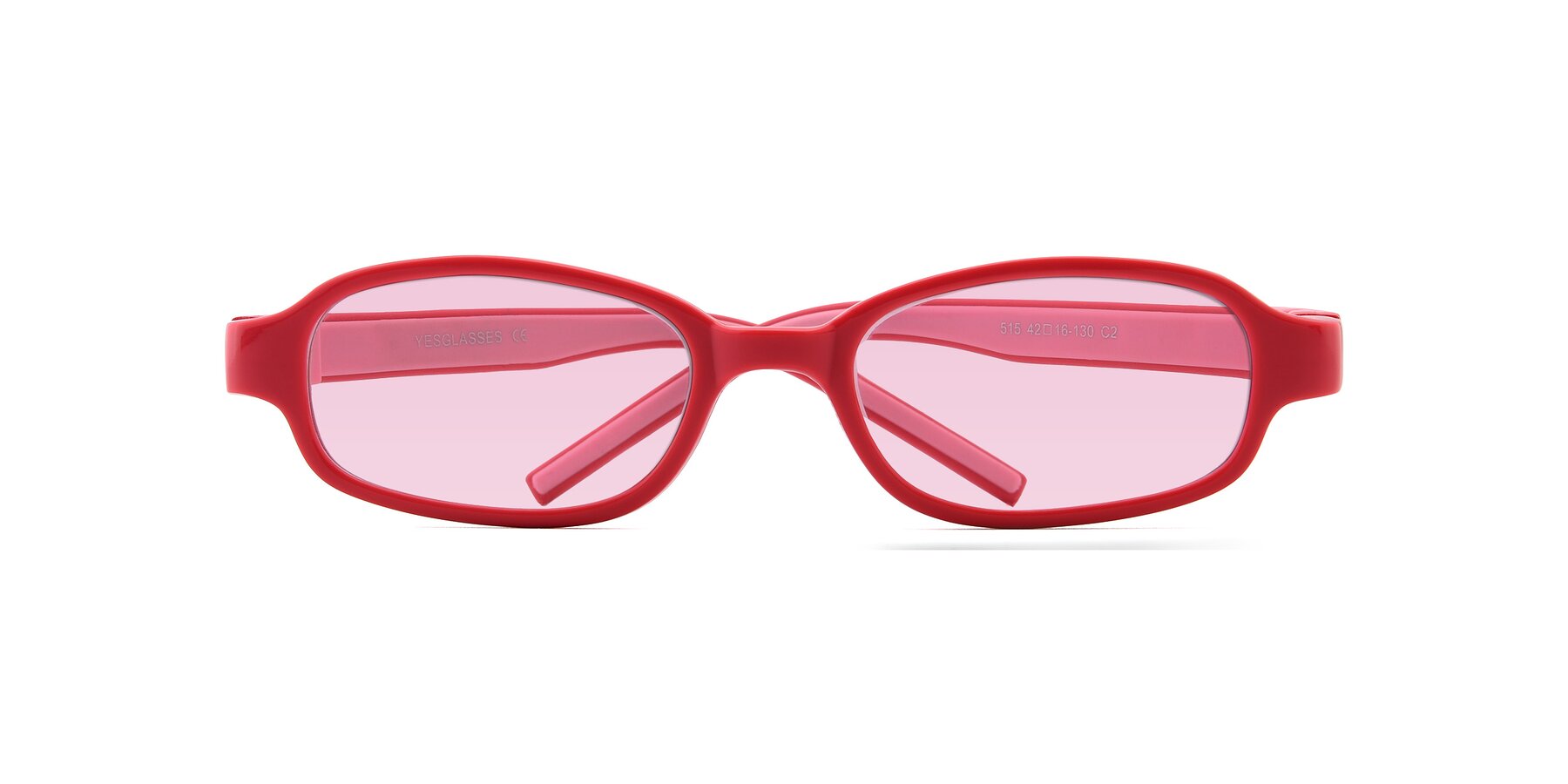 Folded Front of 515 in Red-Pink with Light Pink Tinted Lenses