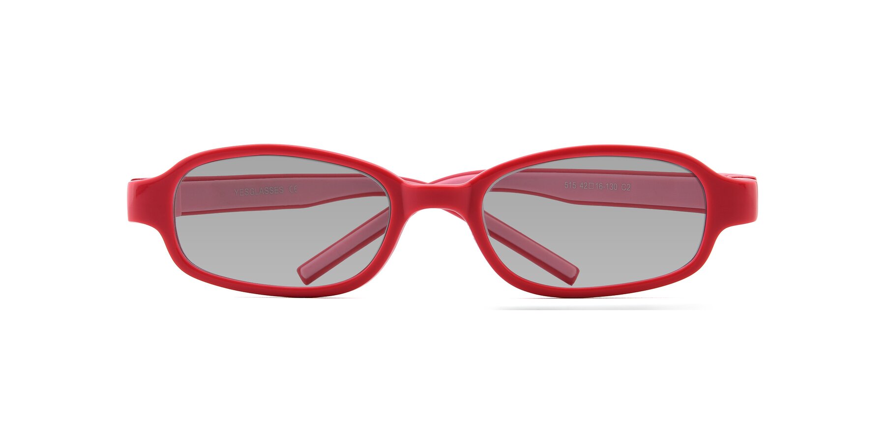 Folded Front of 515 in Red-Pink with Light Gray Tinted Lenses