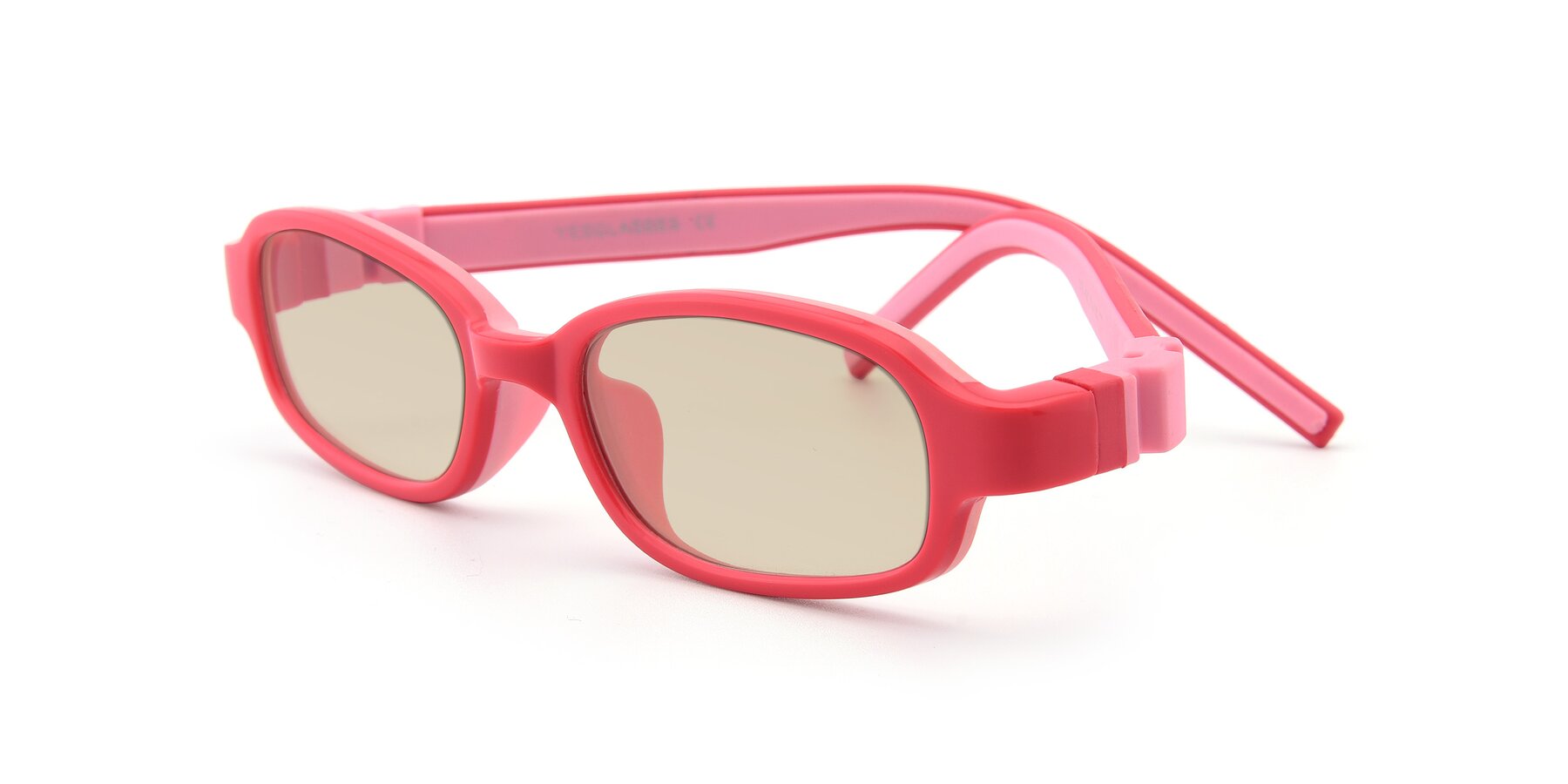 Angle of 515 in Red-Pink with Light Brown Tinted Lenses