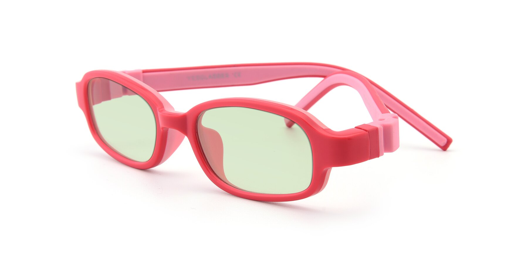 Angle of 515 in Red-Pink with Light Green Tinted Lenses