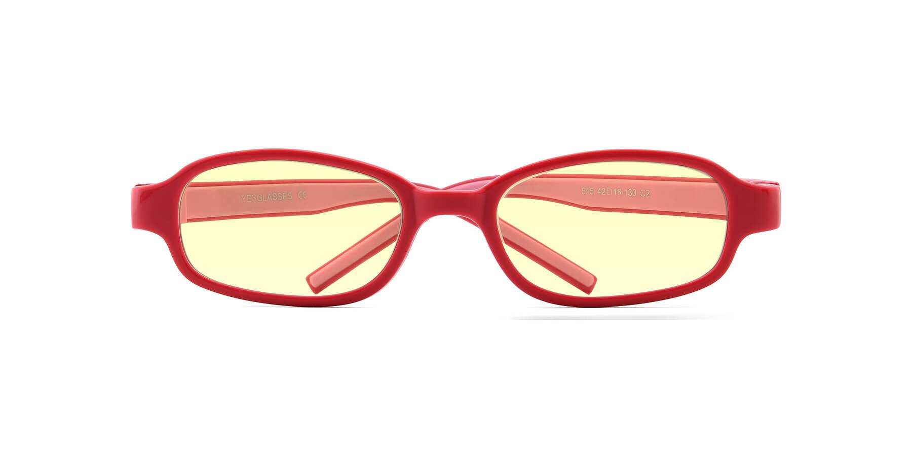 Folded Front of 515 in Red-Pink with Light Yellow Tinted Lenses