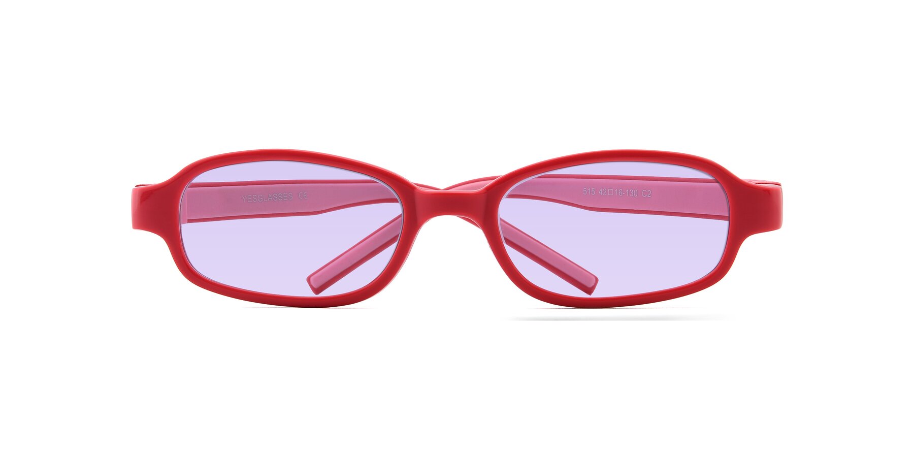 Folded Front of 515 in Red-Pink with Light Purple Tinted Lenses