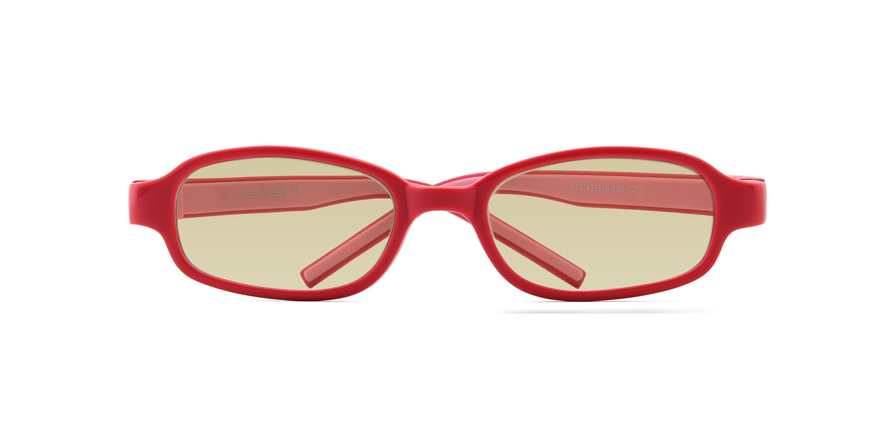 Folded Front of 515 in Red-Pink with Light Champagne Tinted Lenses