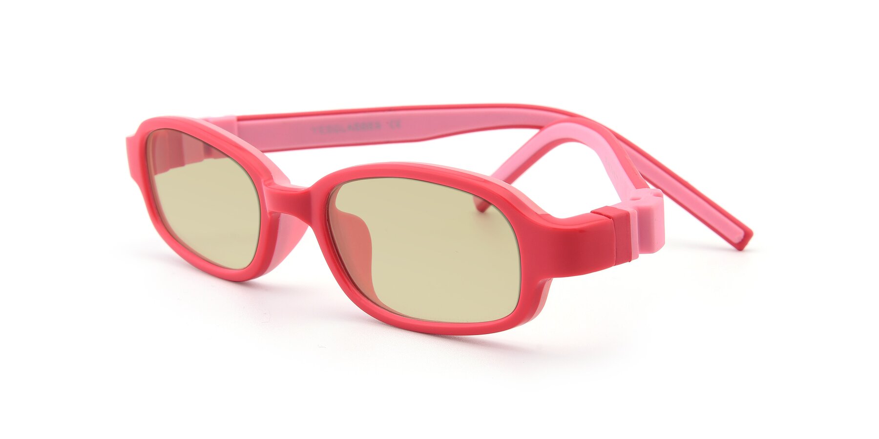 Angle of 515 in Red-Pink with Light Champagne Tinted Lenses