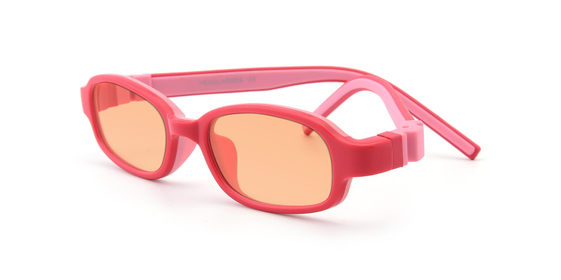 Angle of 515 in Red-Pink with Light Orange Tinted Lenses