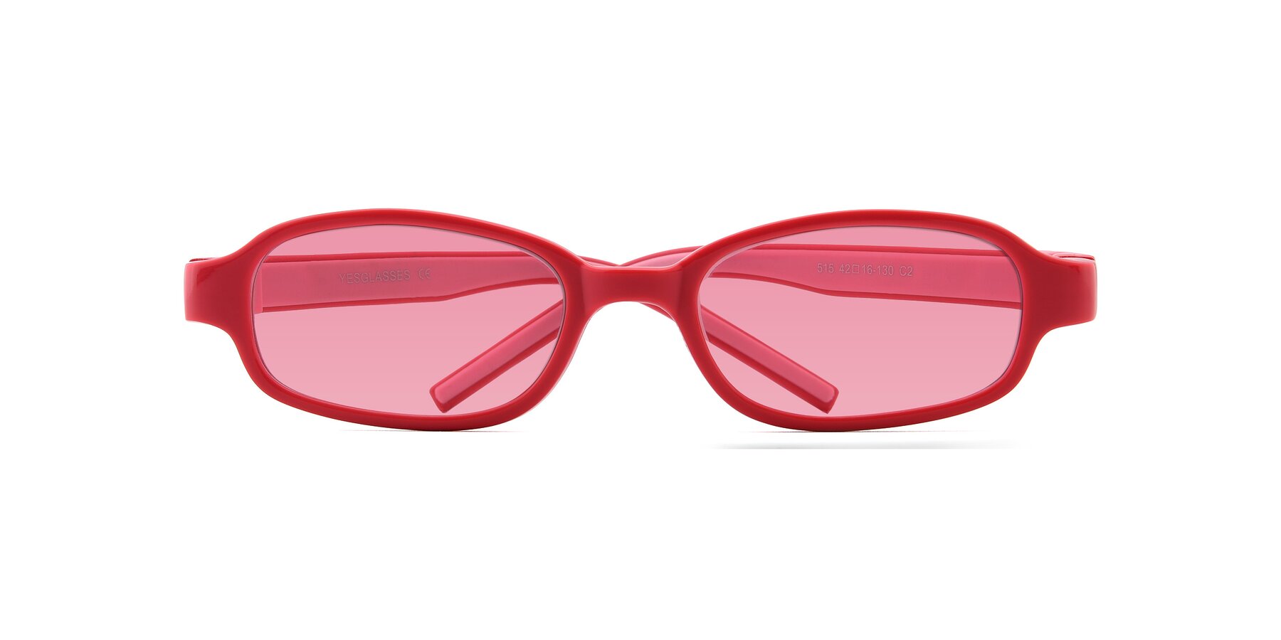 Folded Front of 515 in Red-Pink with Pink Tinted Lenses