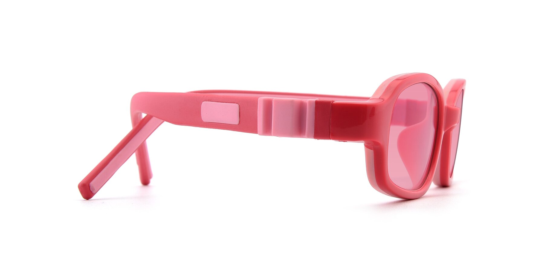 Side of 515 in Red-Pink with Pink Tinted Lenses