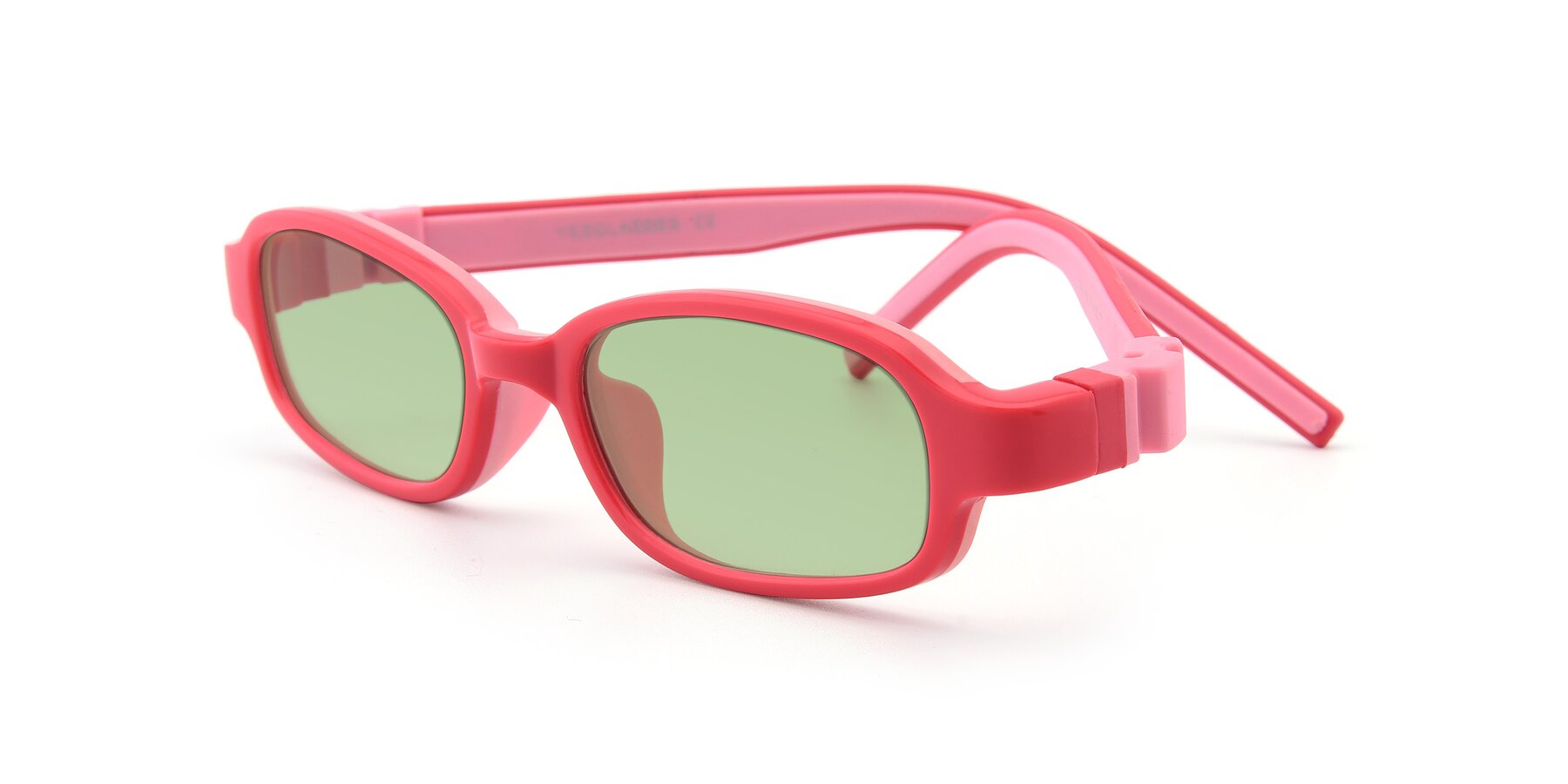 Angle of 515 in Red-Pink with Medium Green Tinted Lenses