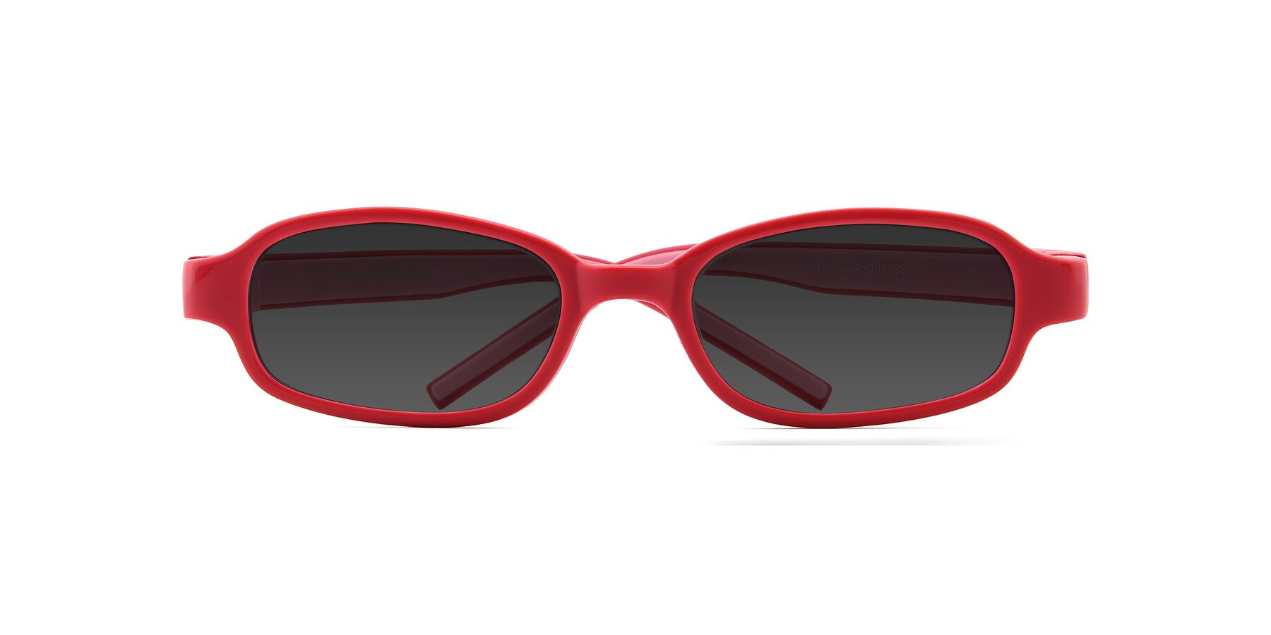 Folded Front of 515 in Red-Pink with Gray Tinted Lenses