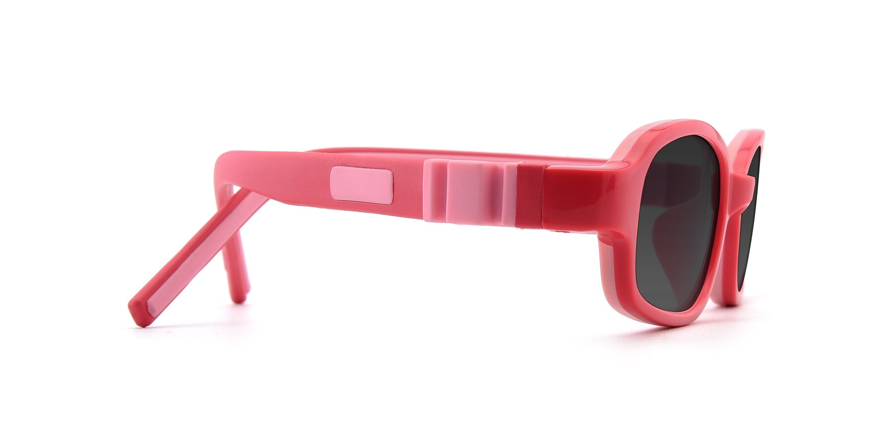 Side of 515 in Red-Pink with Gray Tinted Lenses