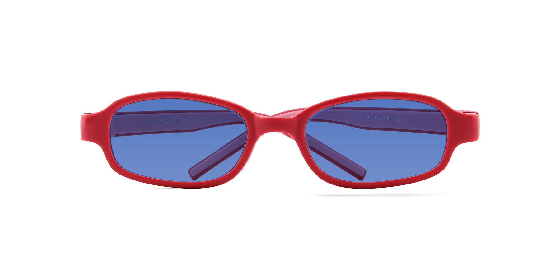 Folded Front of 515 in Red-Pink with Blue Tinted Lenses