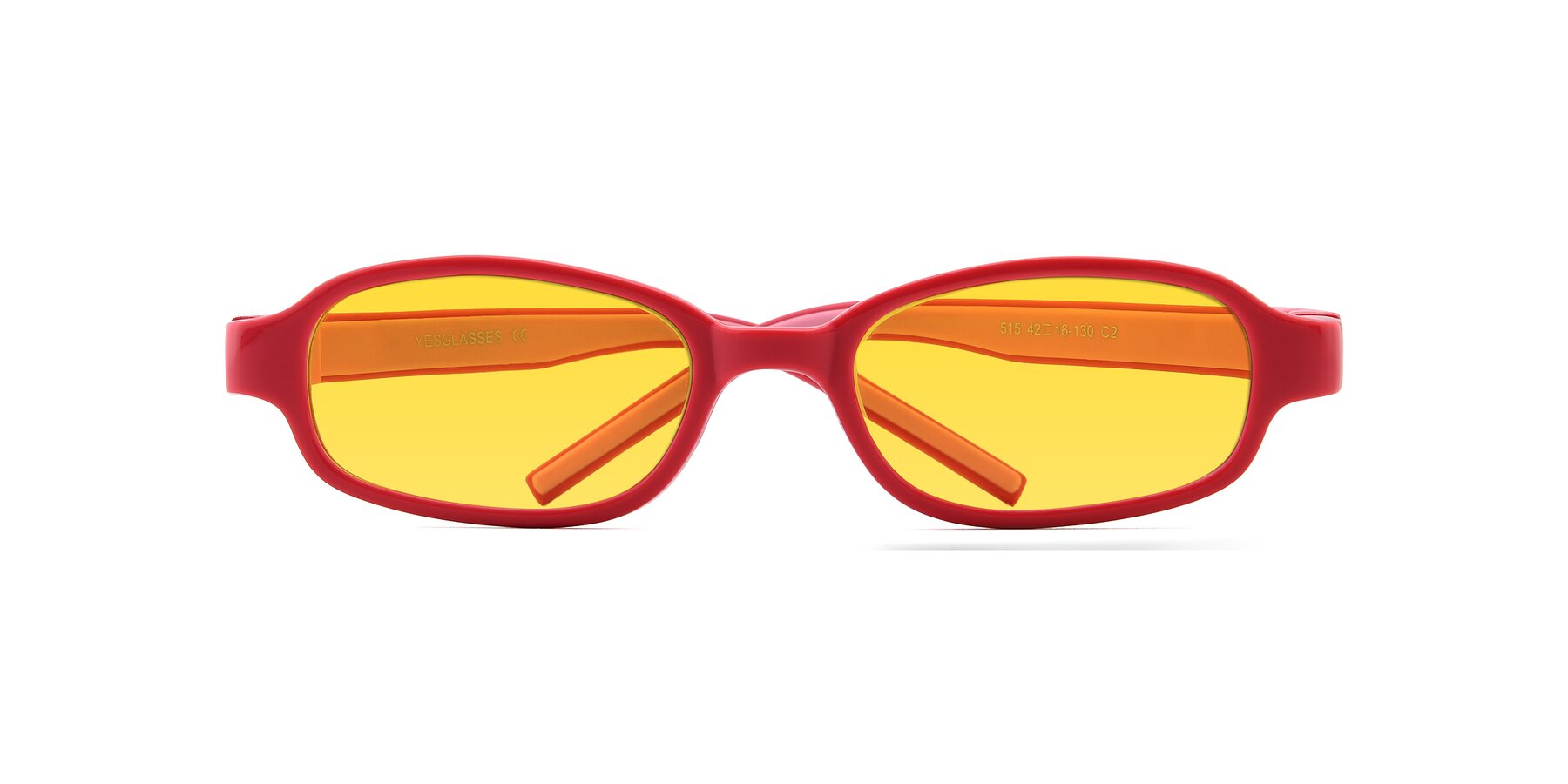 Folded Front of 515 in Red-Pink with Yellow Tinted Lenses