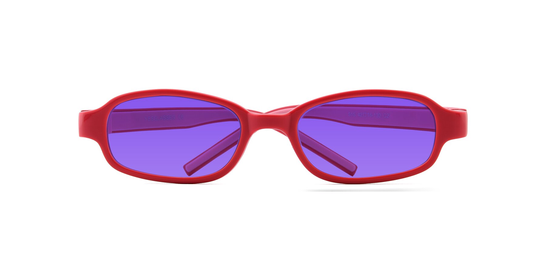 Folded Front of 515 in Red-Pink with Purple Tinted Lenses