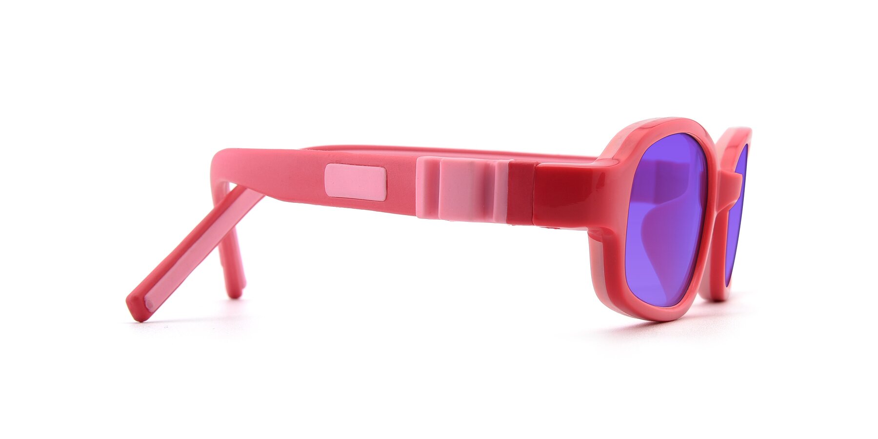 Side of 515 in Red-Pink with Purple Tinted Lenses