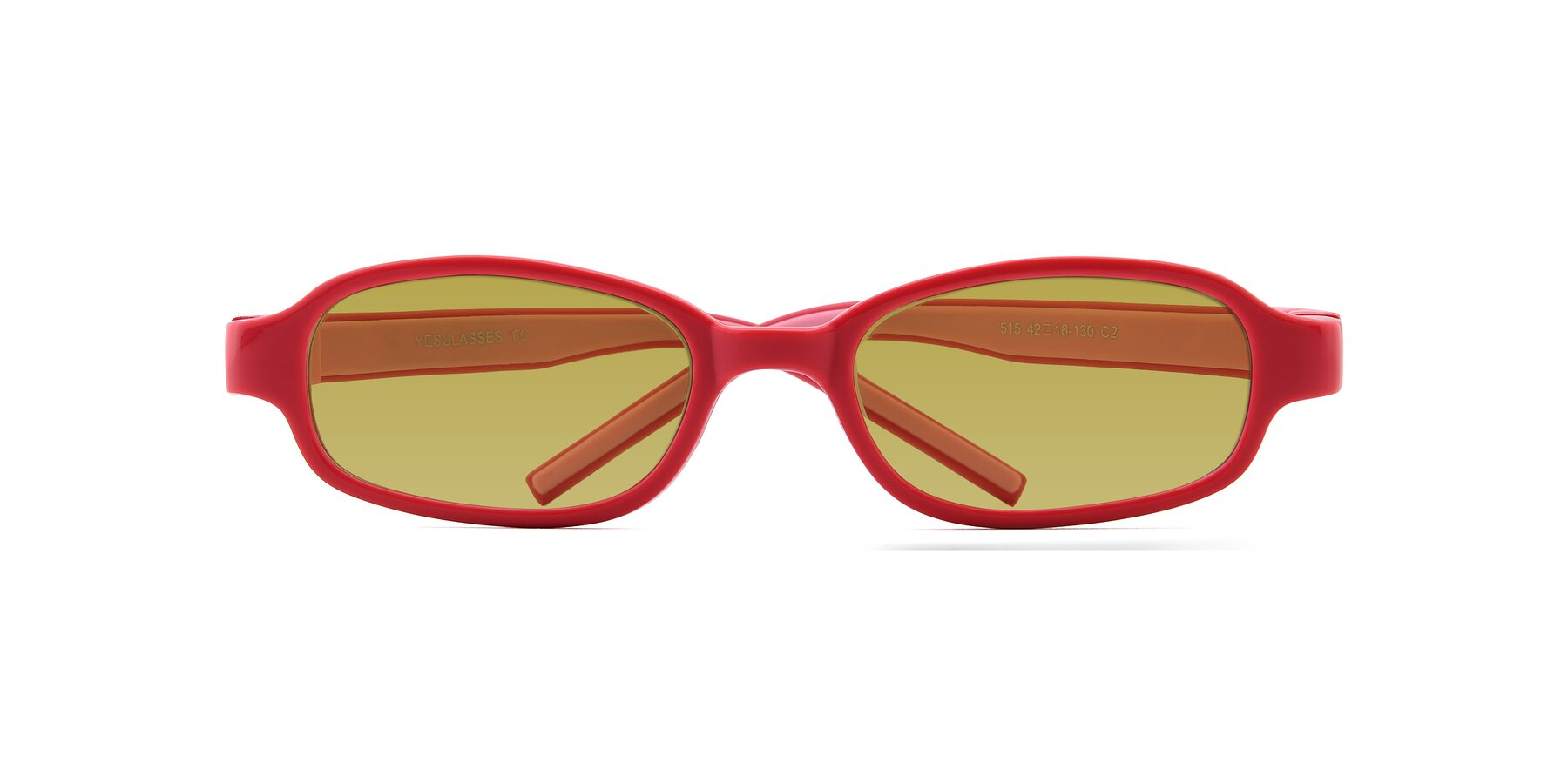 Folded Front of 515 in Red-Pink with Champagne Tinted Lenses