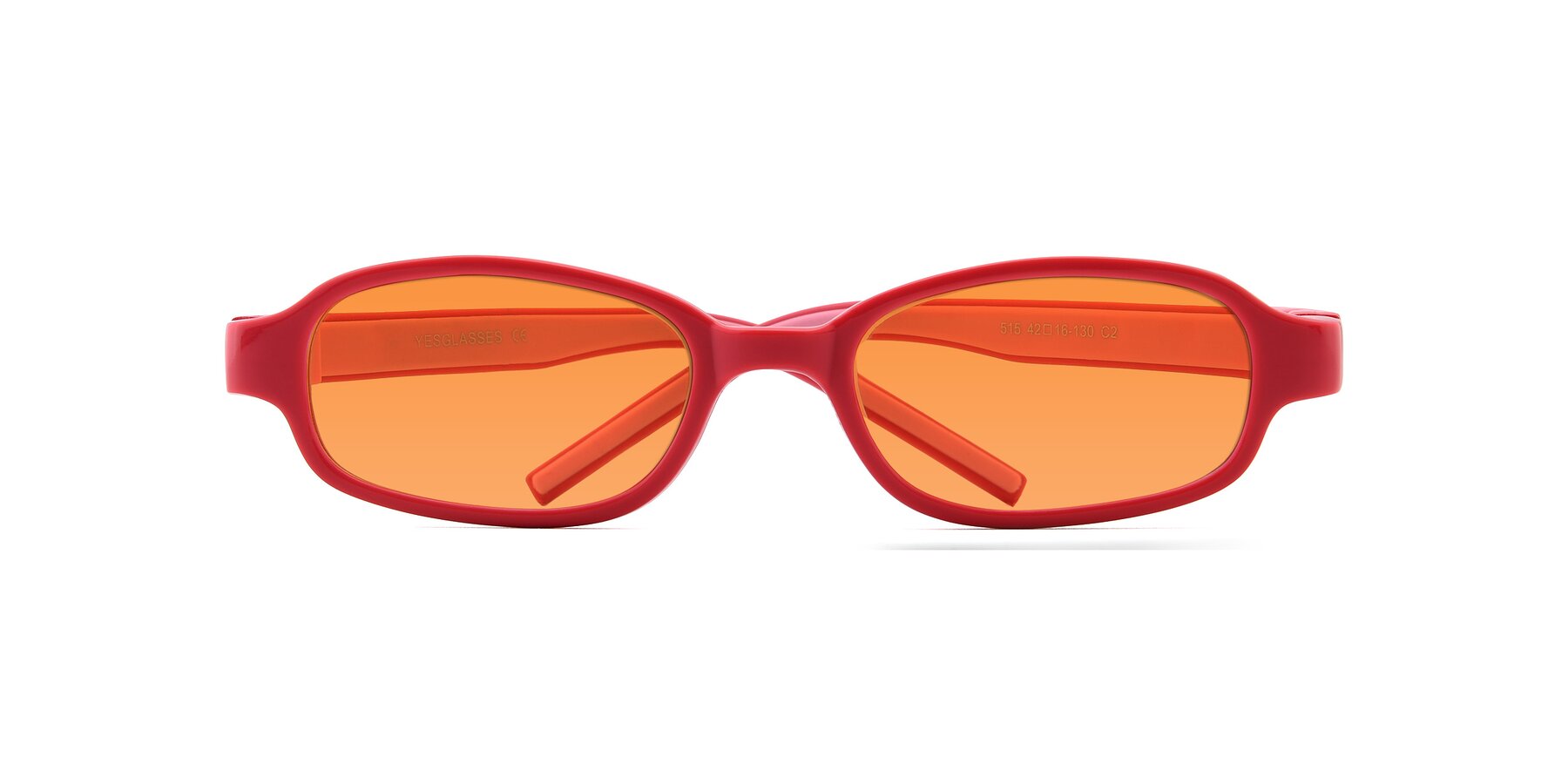 Folded Front of 515 in Red-Pink with Orange Tinted Lenses