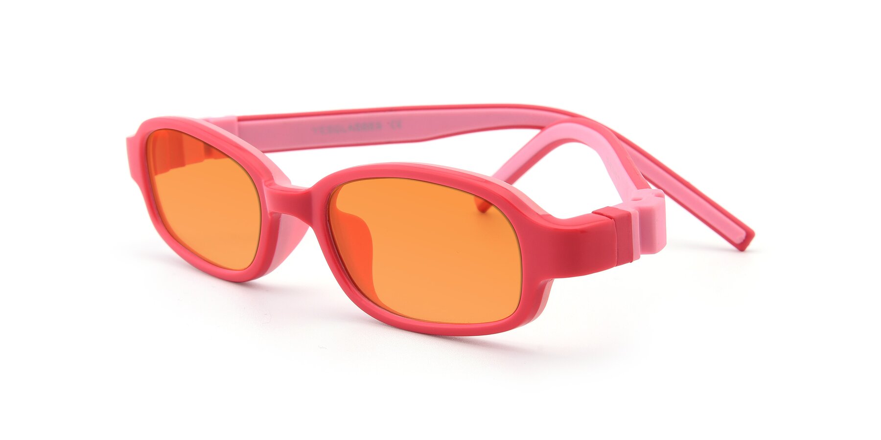 Angle of 515 in Red-Pink with Orange Tinted Lenses