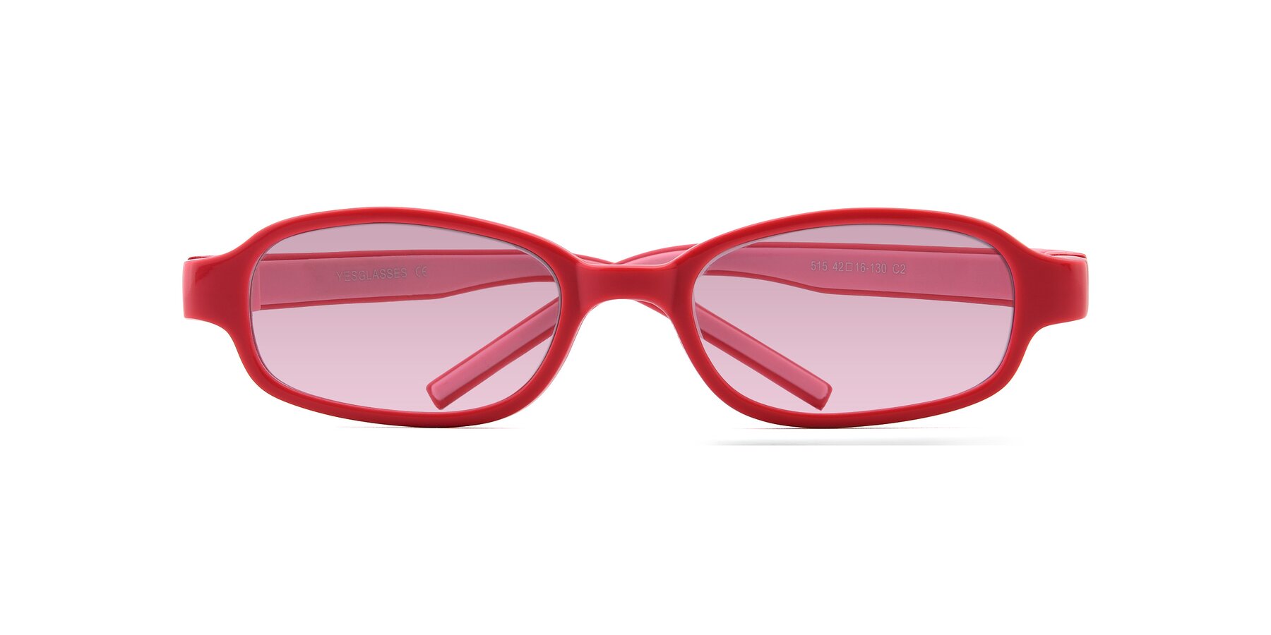 Folded Front of 515 in Red-Pink with Light Wine Tinted Lenses