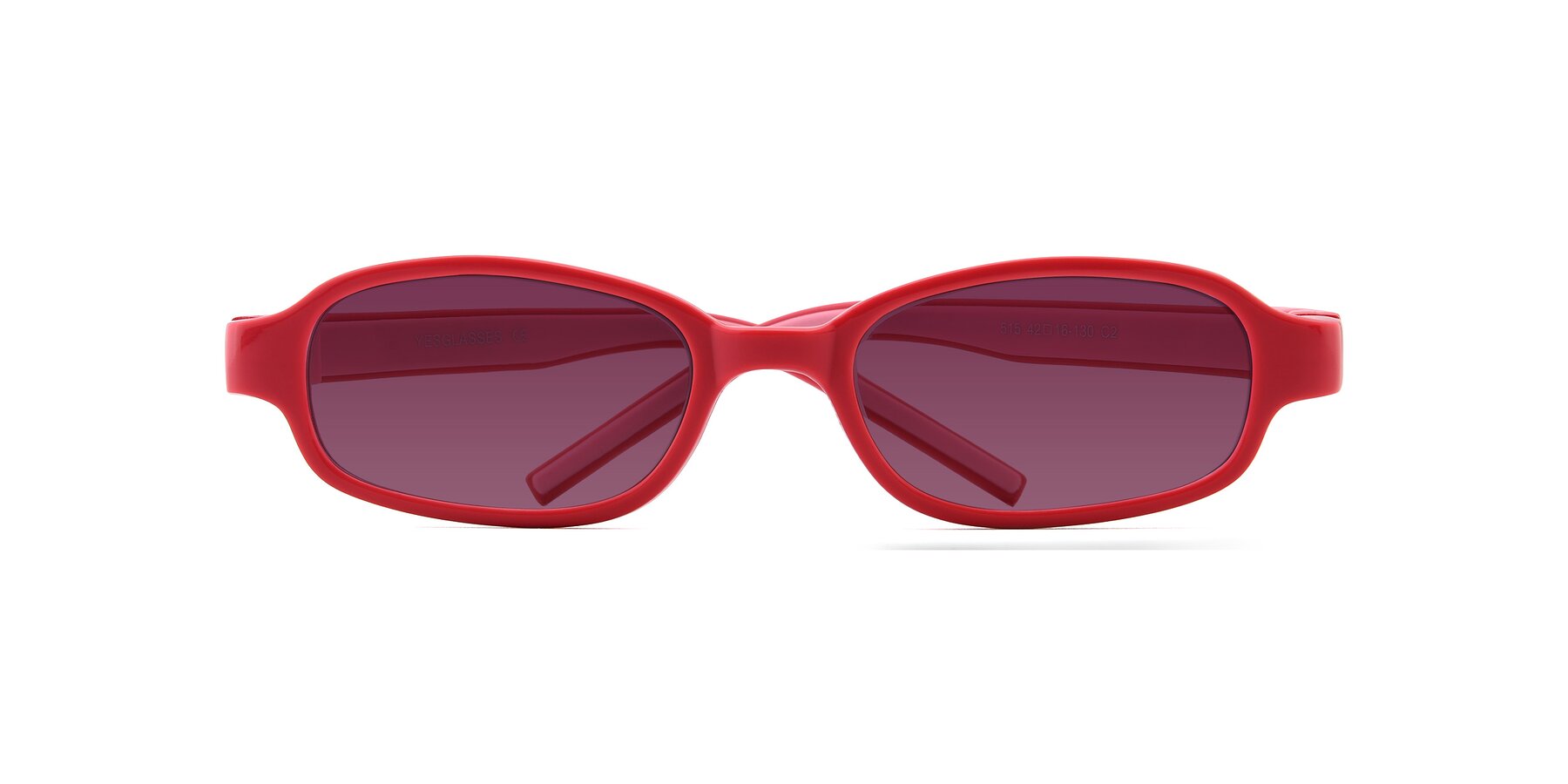 Folded Front of 515 in Red-Pink with Wine Tinted Lenses